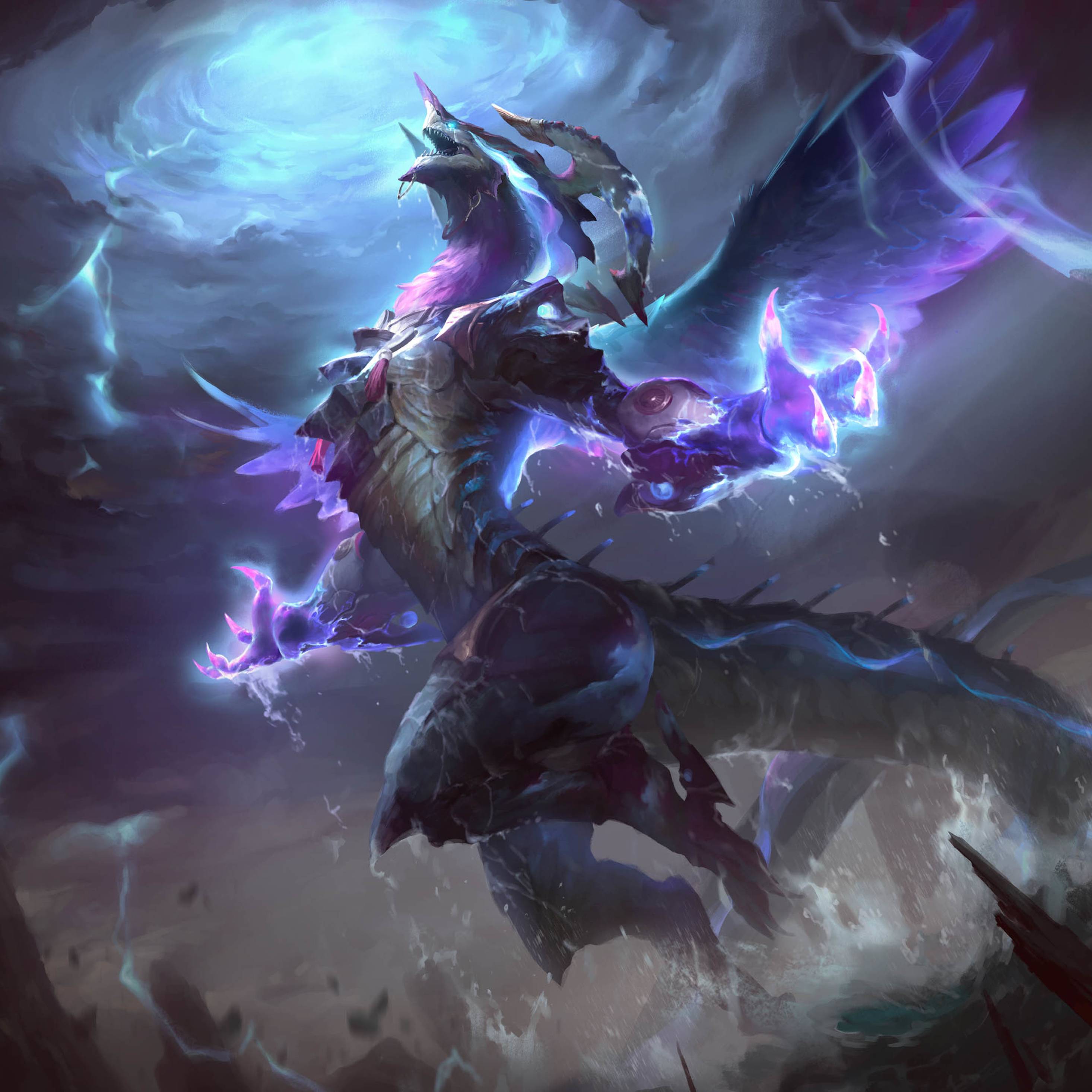 2932x2932 Azure Sea Tiamat Smite iPad Pro Retina Display Wallpaper, HD Games 4K Wallpaper, Image, Photo and Background