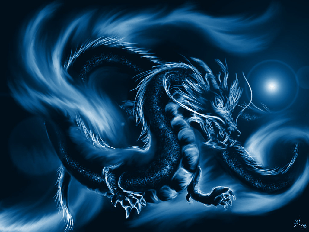 1024x768 illustration, dragon, darkness, wing, computer wallpaper, fictional character, fractal art, mythical creature. Mocah HD Wallpaper