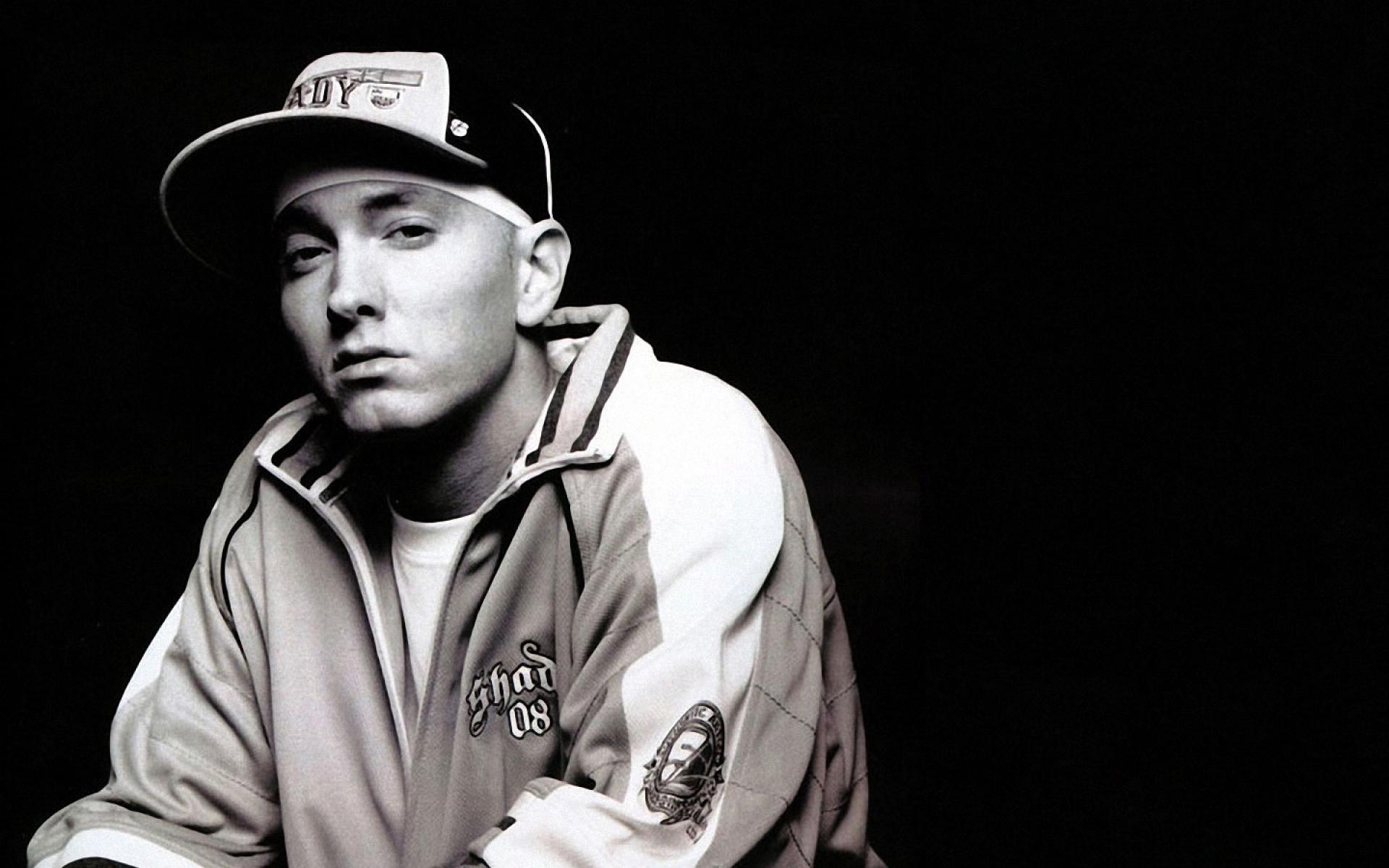 1920x1200 Eminem Wallpaper Black White