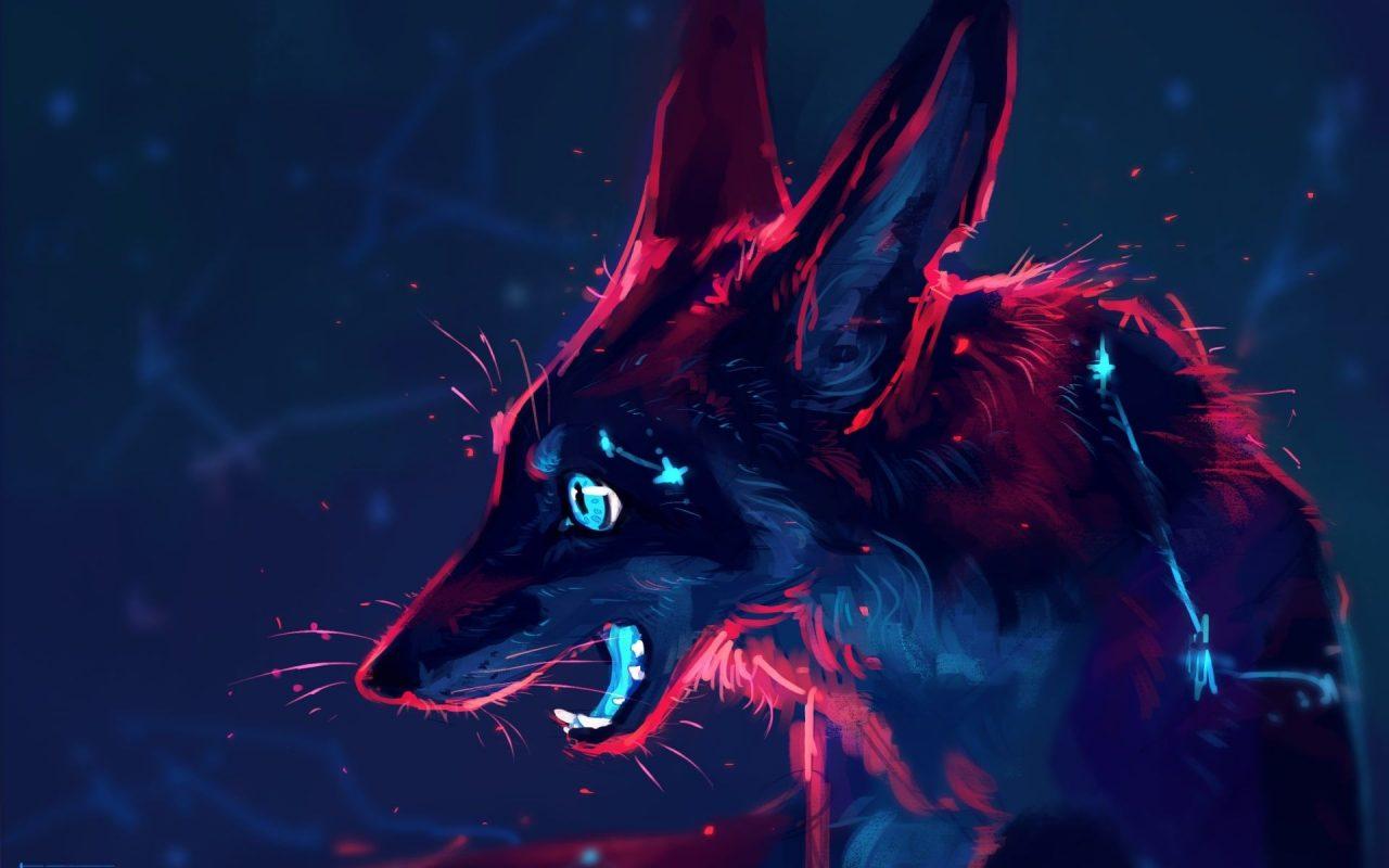 1280x800 Kitsune Mask Female