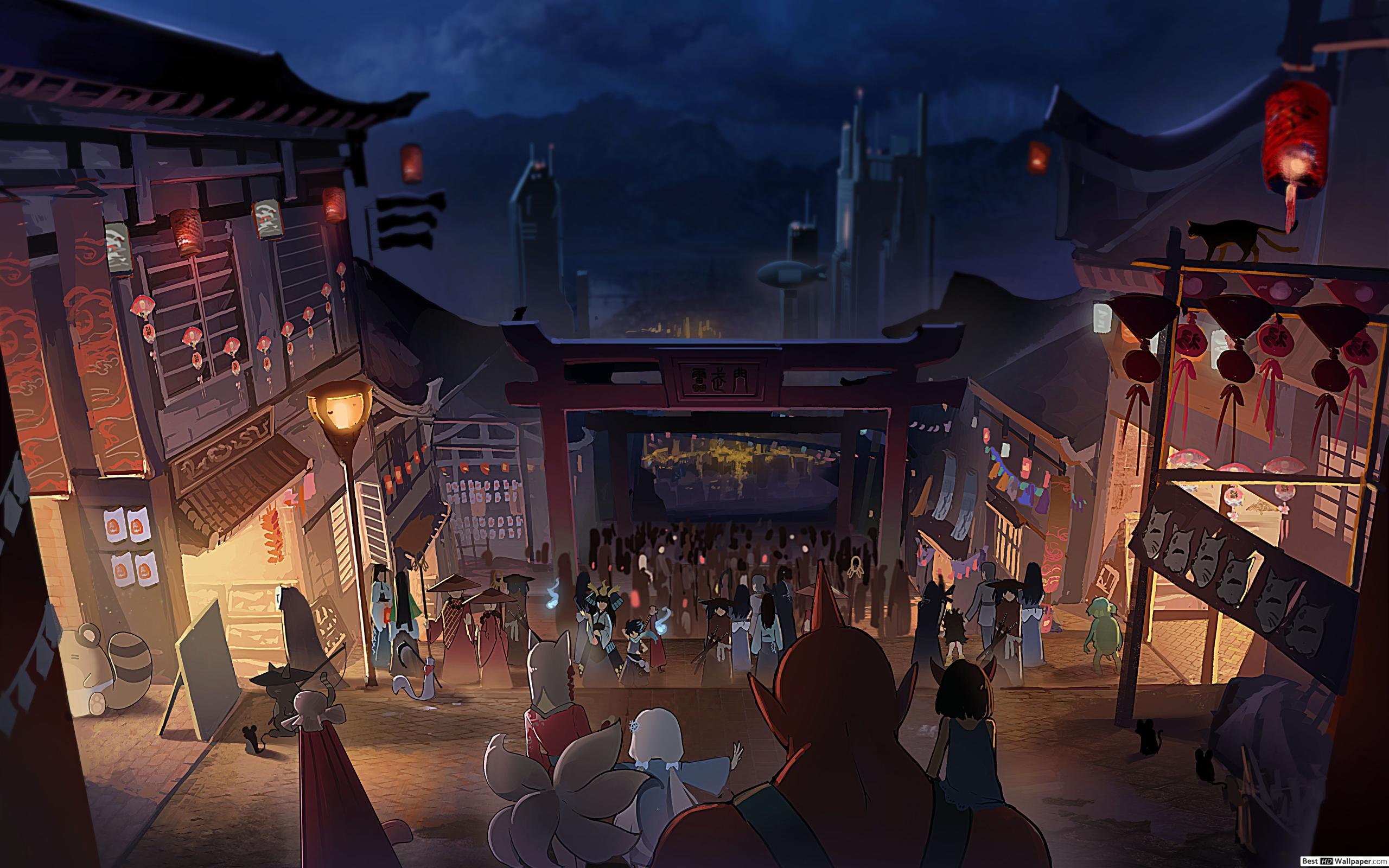 2560x1600 Yokai Festival 4k HD wallpaper download