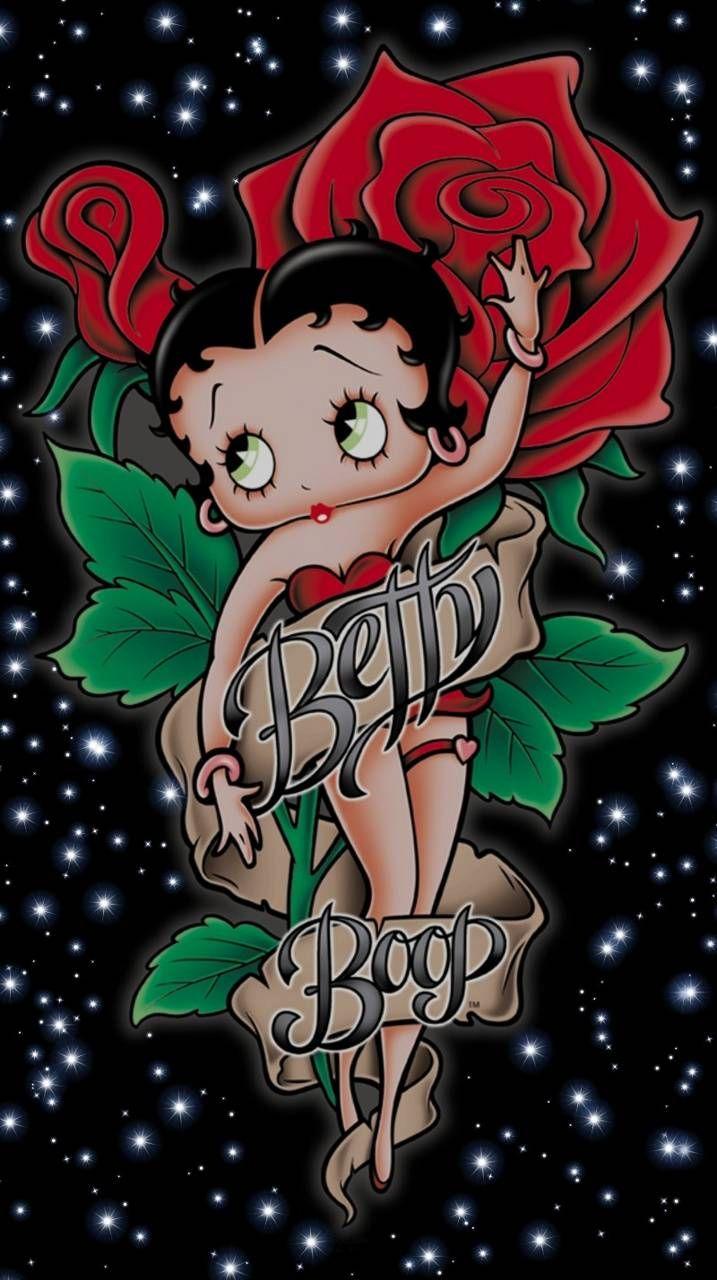 717x1280 Download Betty Boop rose Wallpaper by Glendalizz69 now. Browse millions of popular bett. Betty boop picture, Betty boop tattoos, Betty boop