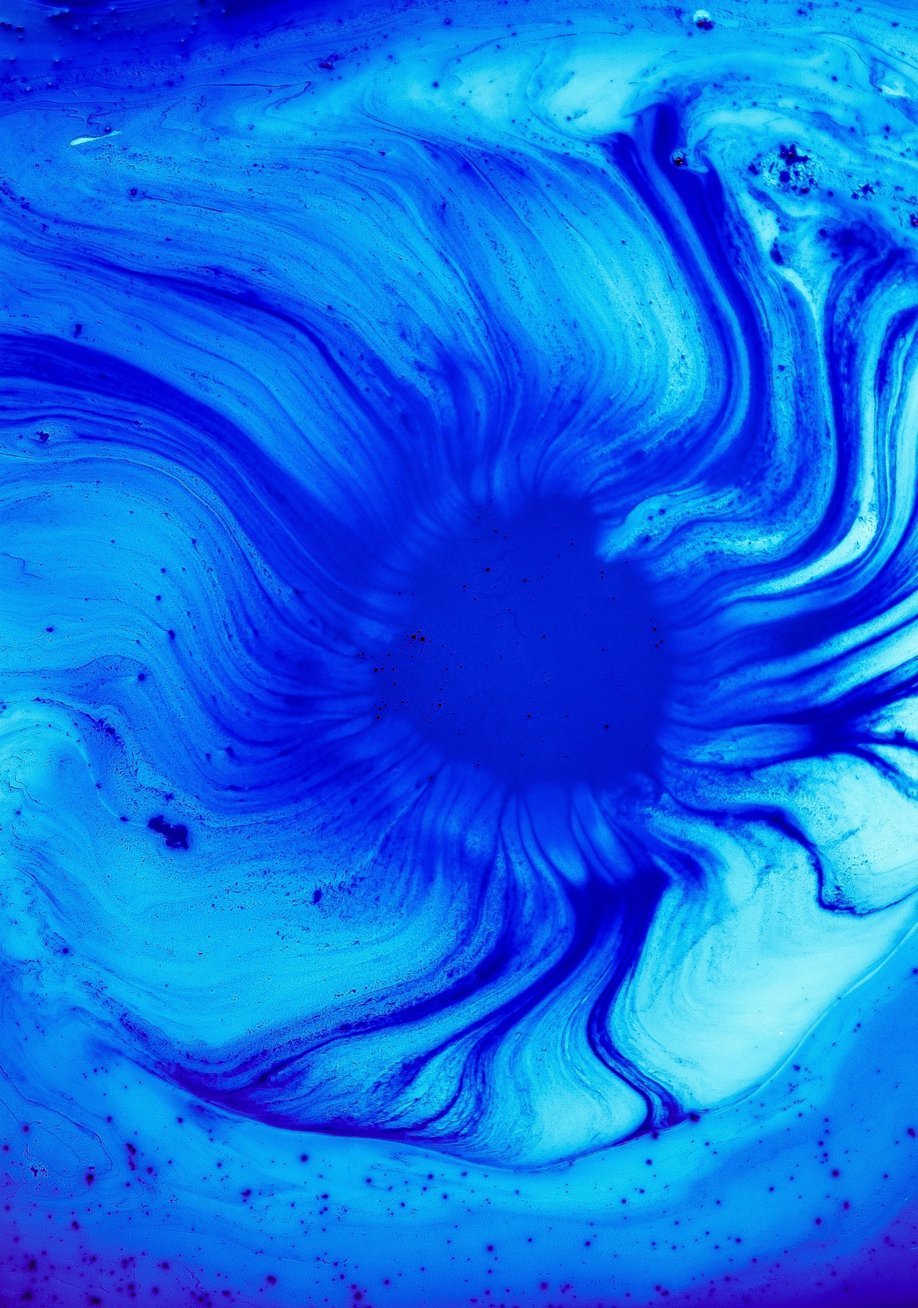 2918x4159 Wallpaper / color blue paint and swirl HD 4k wallpaper