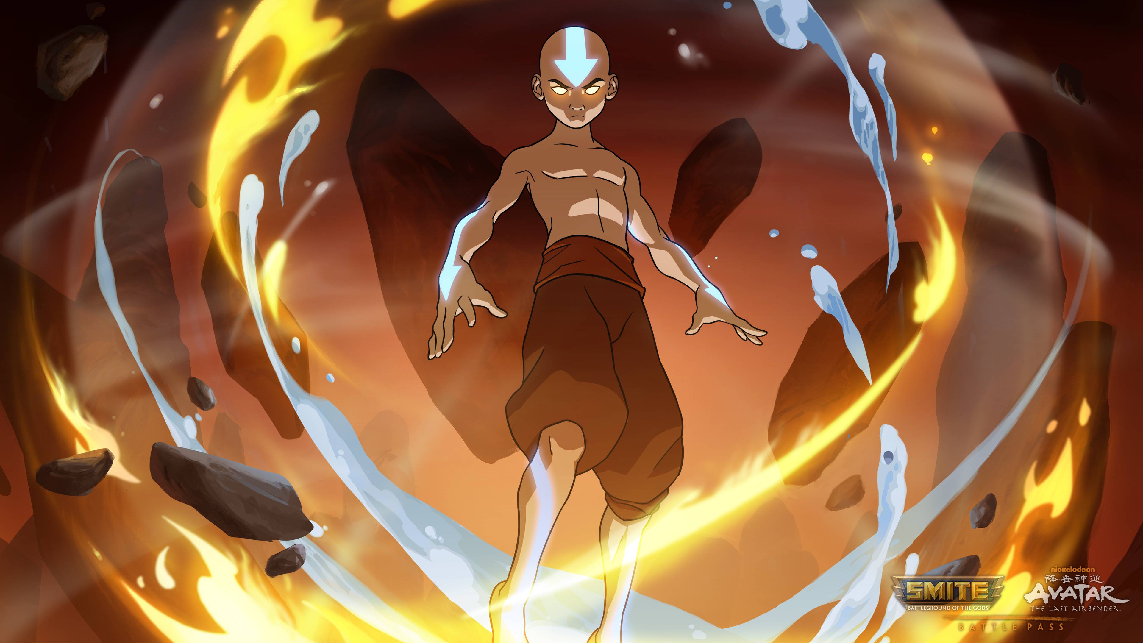 3840x2160 Smite x Aang Avatar 4K 540x960169220 Resolution Wallpaper, HD Games 4K Wallpaper, Image, Photo and Background
