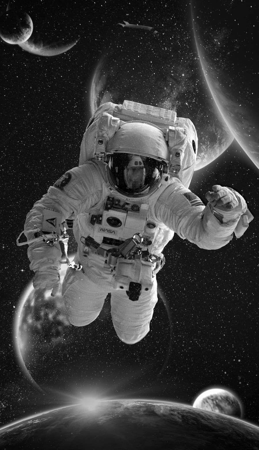 900x1561 iPhone Spaceman Wallpaper HD