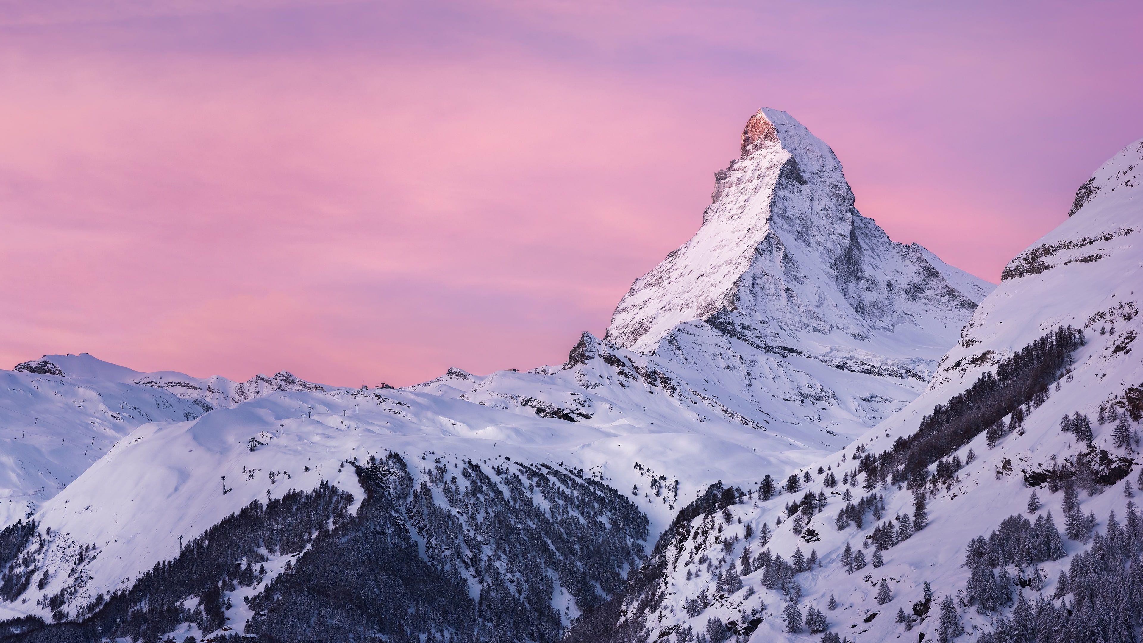 3840x2160 mountain range #matterhorn #mountain #sky #winter #massif #alps #switzerland #ridge matterhorn glacier. Switzerland wallpaper, Switzerland photography, Matterhorn