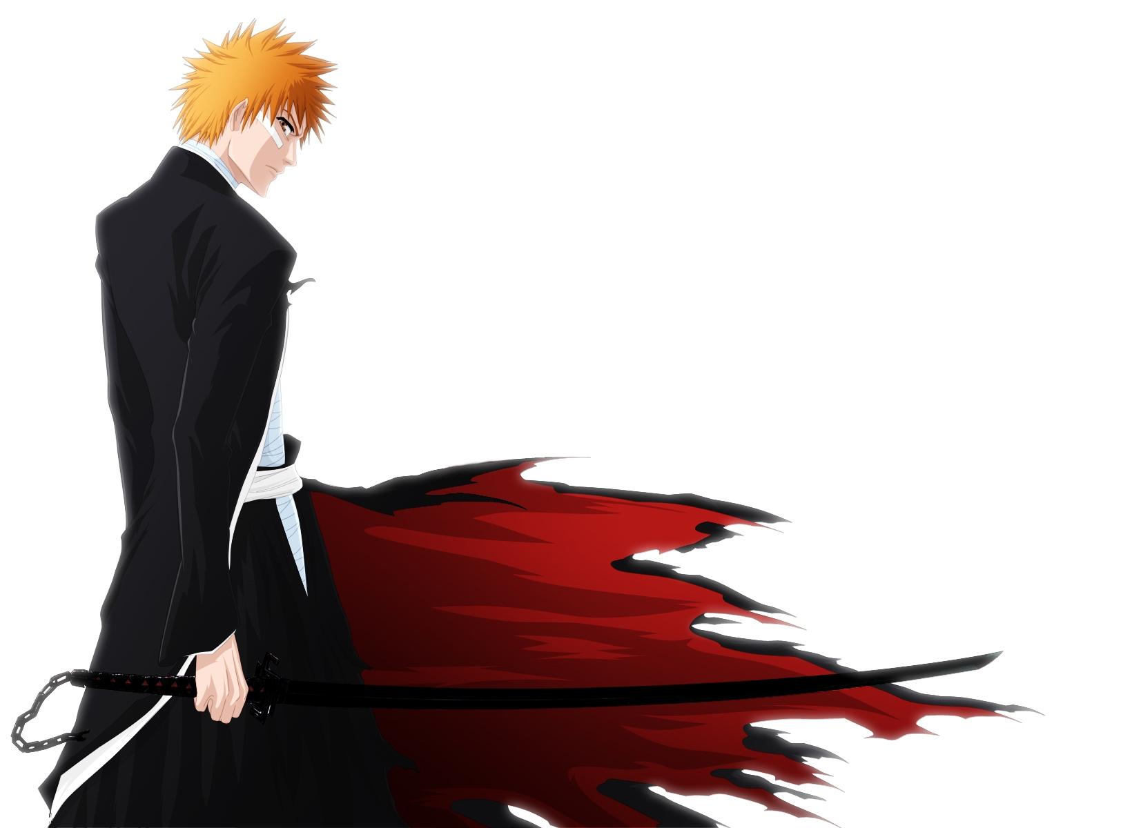 1640x1200 bleach kurosaki ichigo bankai zanpakuto white background 1640x1200 wallpaper