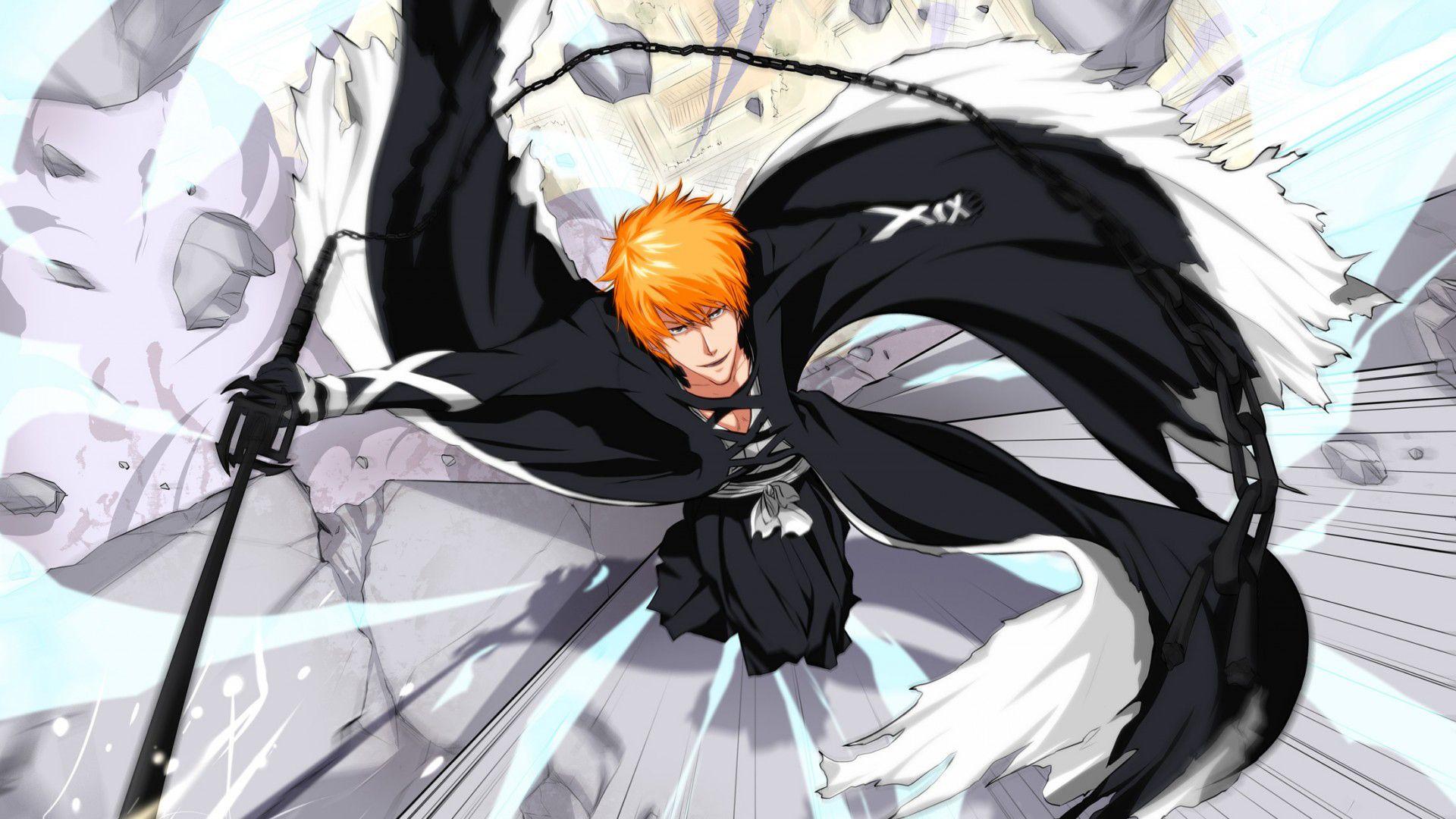 1920x1080 Bleach Ichigo With Zanpakuto Wallpaper