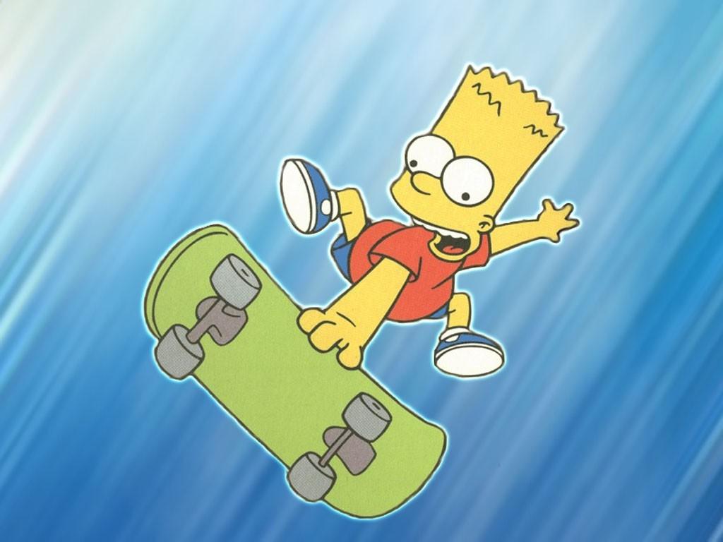 1024x768 skateboarding the simpsons tv series bart 1024x768 wallpaper