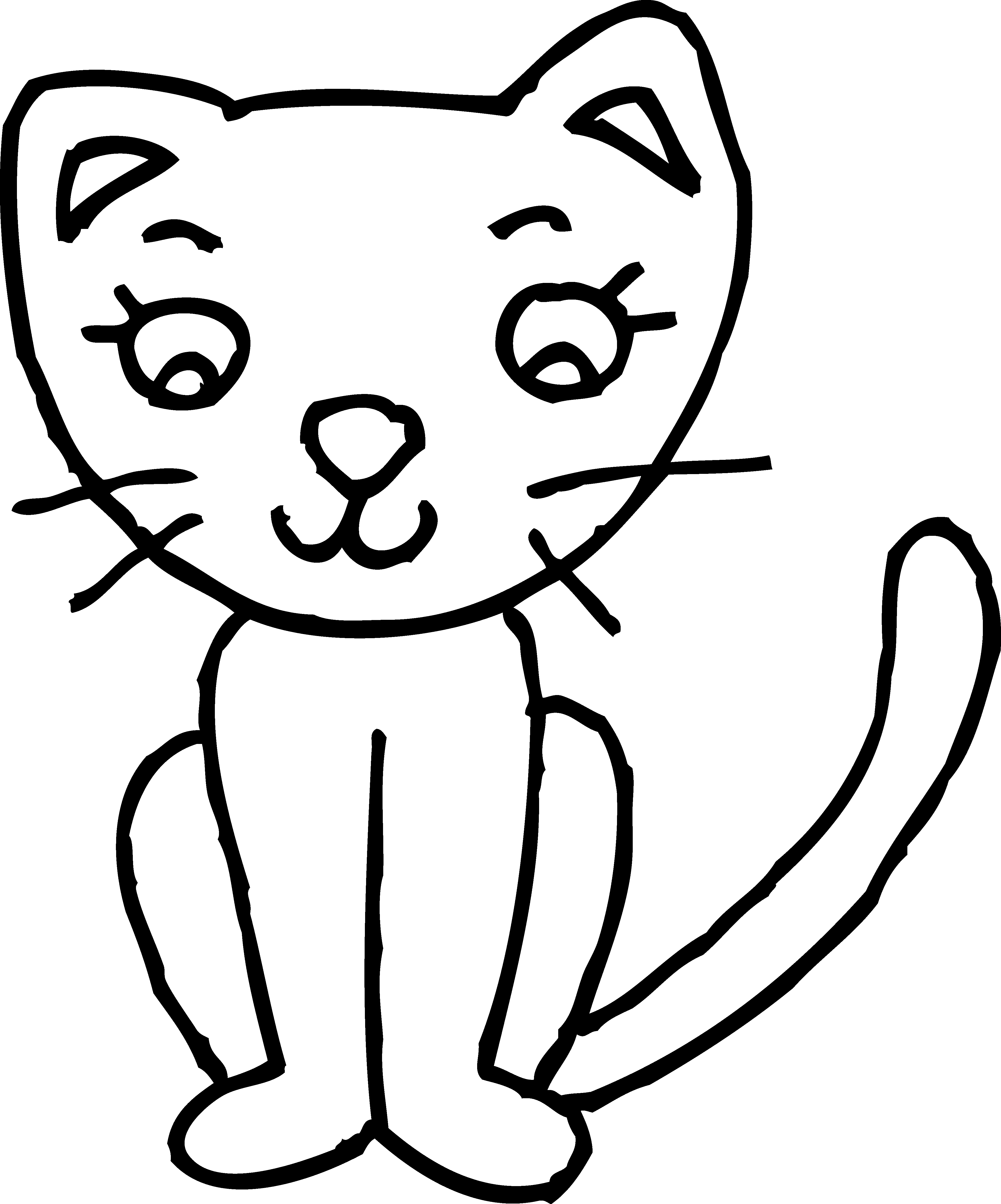 4137x4975 halloween cat clip art black white printable