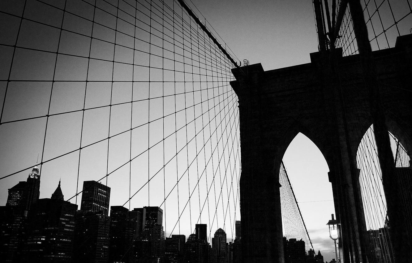 1332x850 Photo Wallpaper Bridge, Mesh, Black And White, Arch, Bridge Background For Mac
