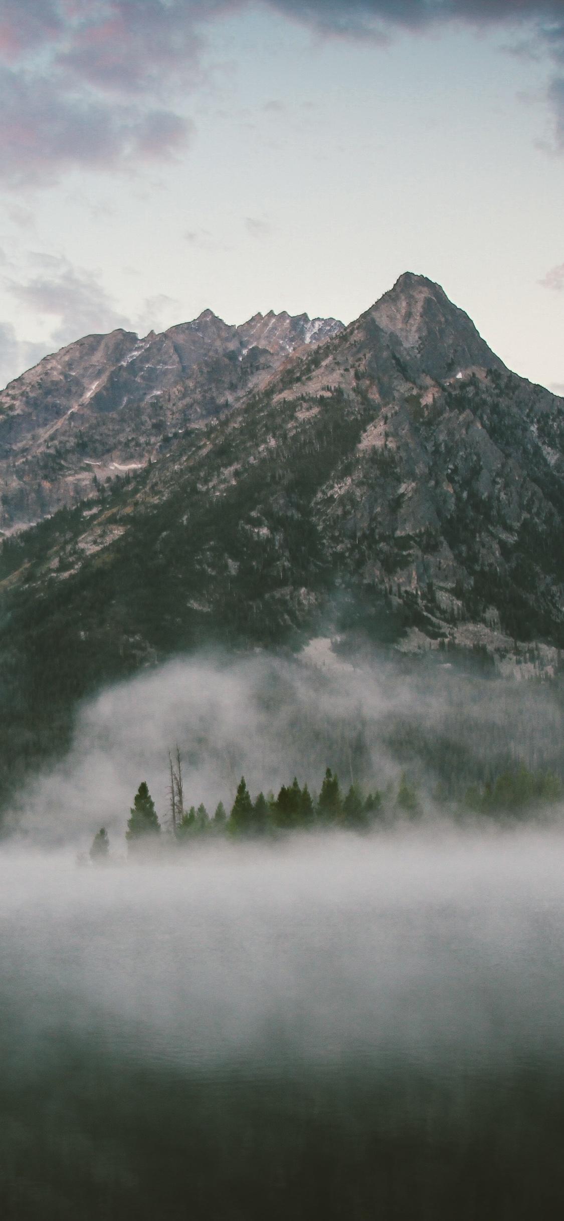 1125x2436 Majestic Mountains By Lake 5k iPhone XS, iPhone iPhone X HD 4k Wallpaper, Image, Background, Photo and Picture