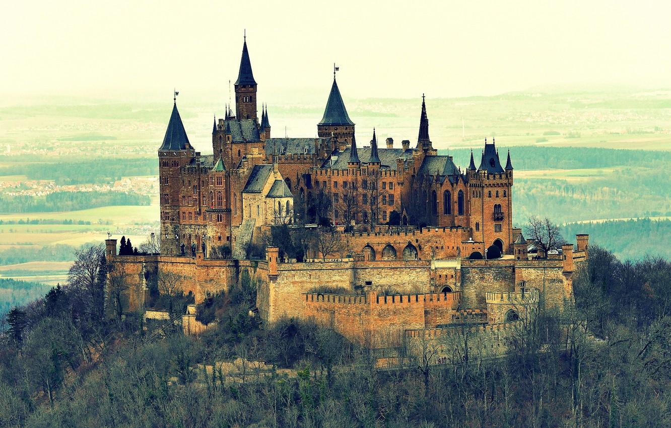 1332x850 Wallpaper landscape, nature, mountain, Germany, Castle, Hohenzollern, Hohenzollern Castle, castle image for desktop, section пейзажи
