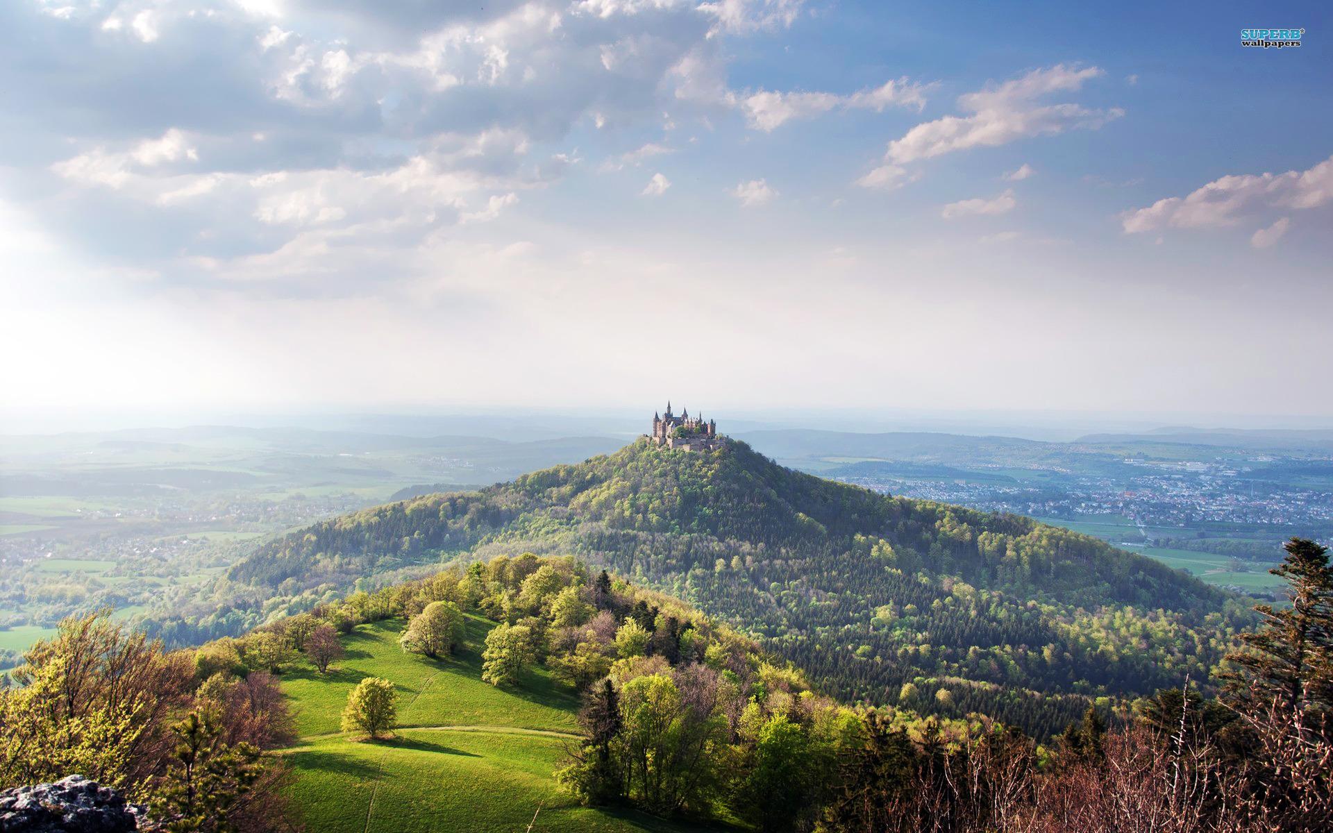 1920x1200 landscape, Castle, Trees, Forest, Burg Hohenzollern Wallpaper HD / Desktop and Mobile Background