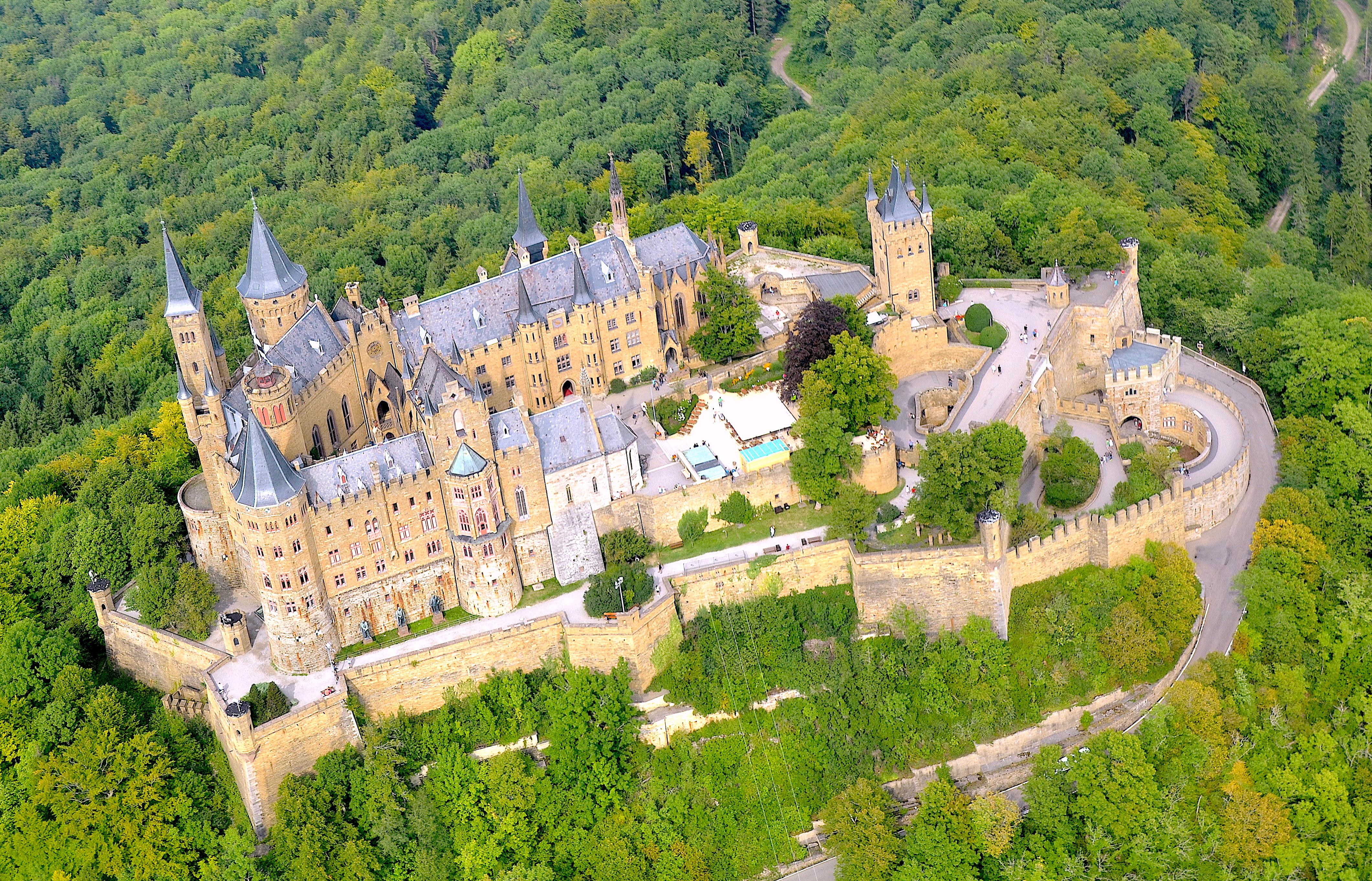 4242x2724 Aerial View of The Hohenzollern Castle 4k Ultra HD Wallpaper