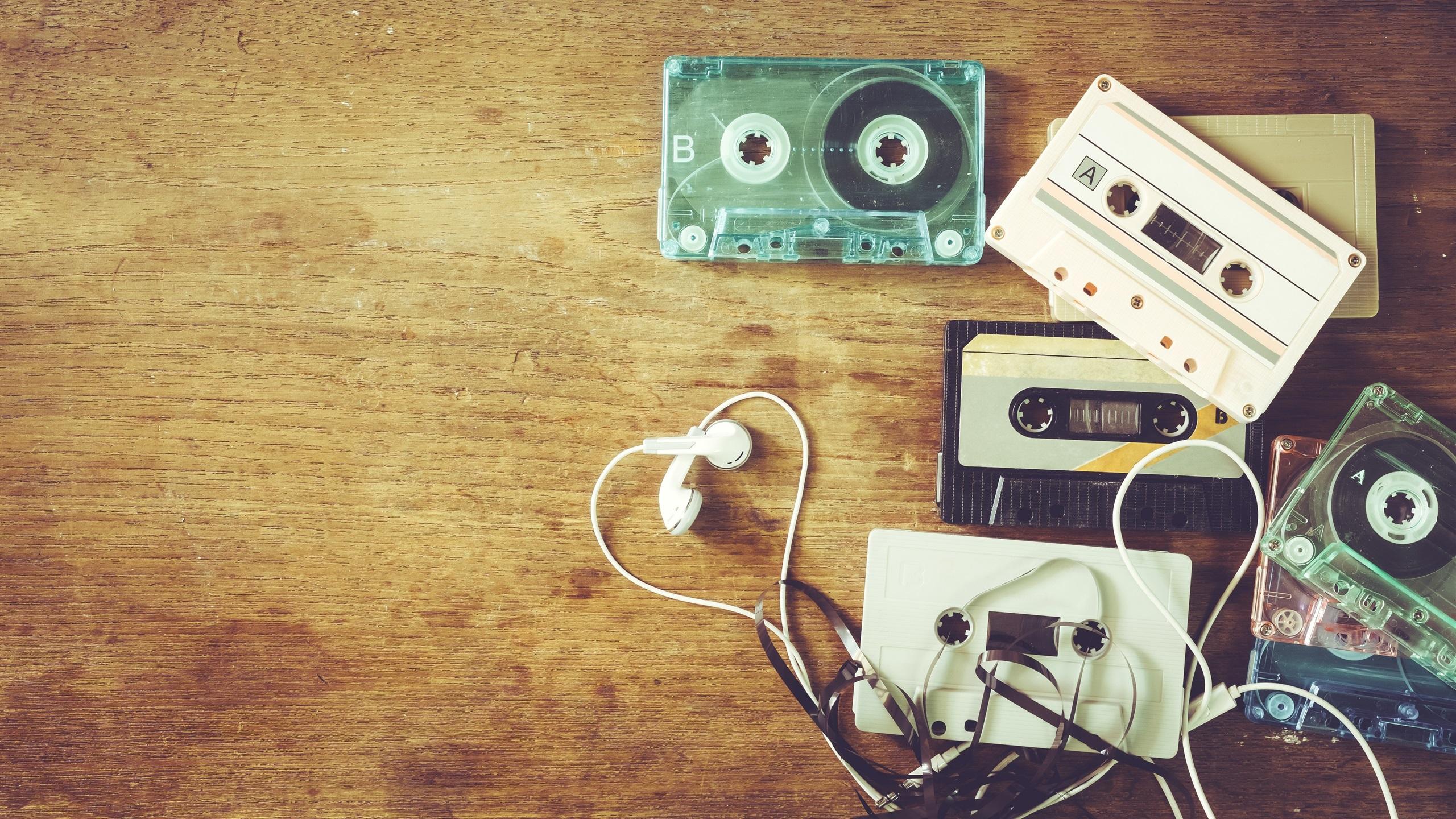 2560x1440 Music Theme, Headphones, Cassettes, Retro 1125x2436 IPhone 11 Pro XS X Wallpaper, Background, Picture, Image