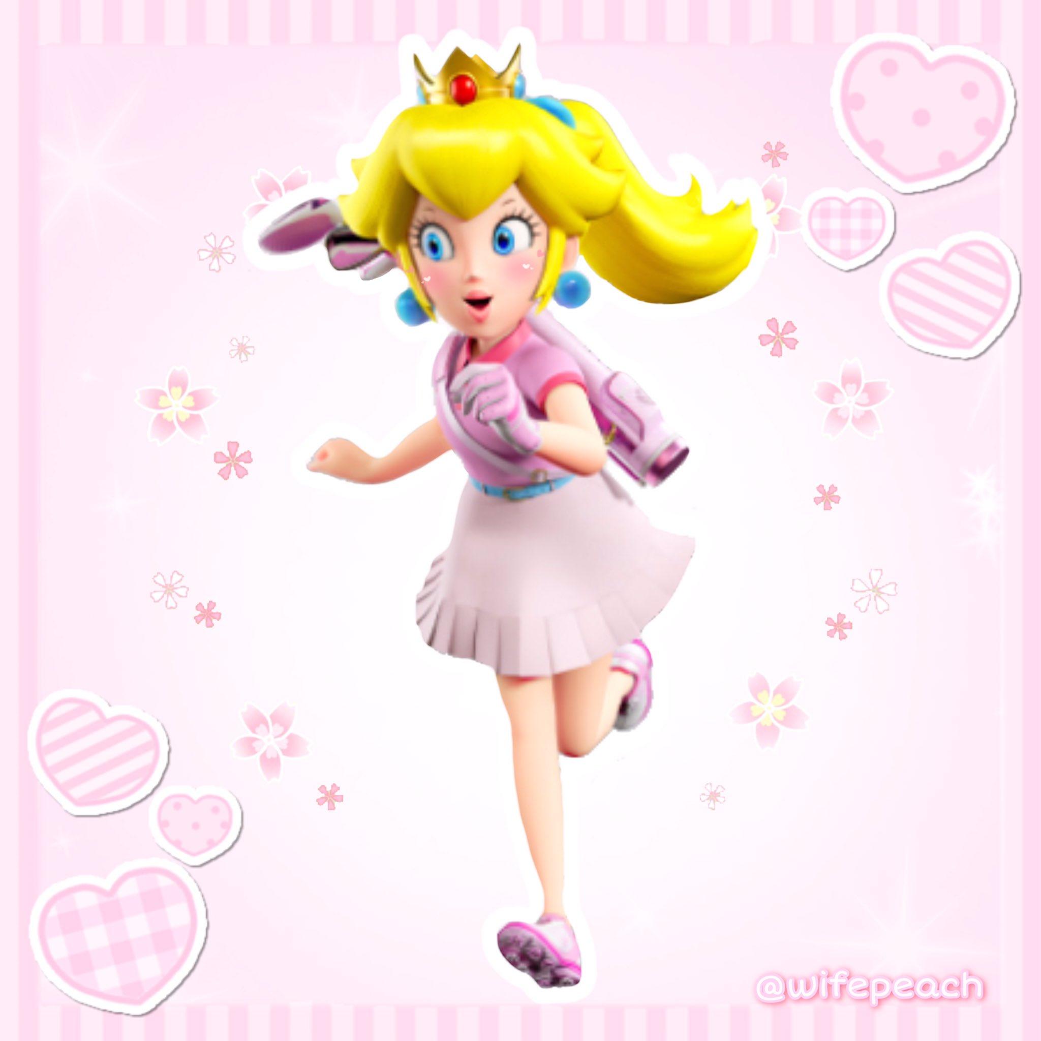 2048x2048 Princess Peach Mario Bros. Anime Image Board