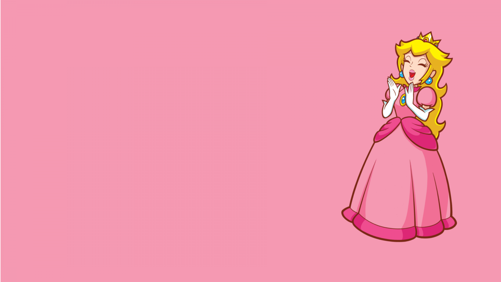 1600x900 illustration, video games, anime, cartoon, Super Mario, Peach, Princess Peach, pink, Nintendo. Mocah HD Wallpaper