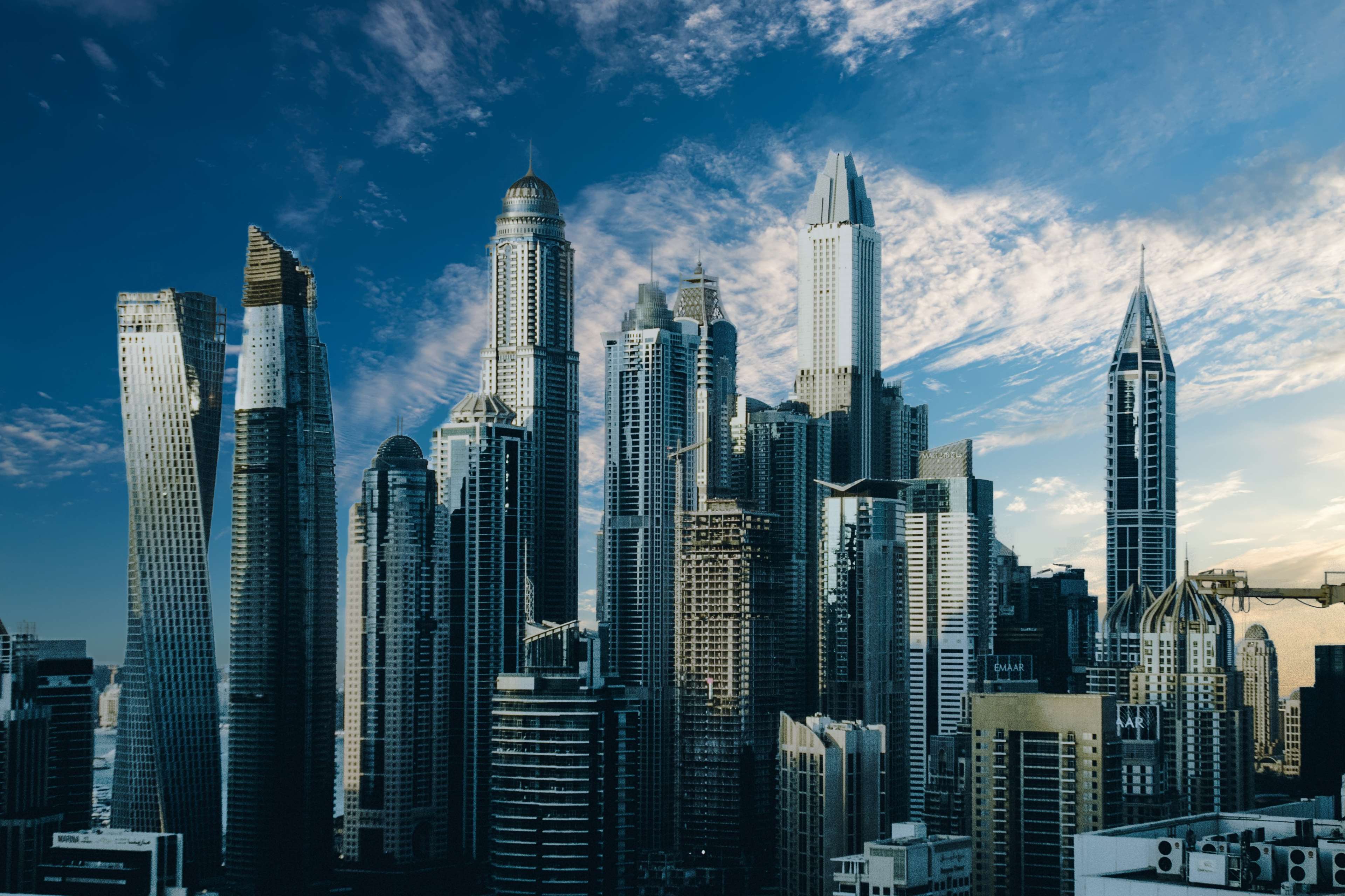3840x2560 architecture, buildings, business, city, cityscape, contemporary, downtown, dusk, futuristic, high, modern, offices, perspective, sky, skyline, skyscraper, tallest, tower, travel, urban 4k wallpaper. Mocah HD Wallpaper