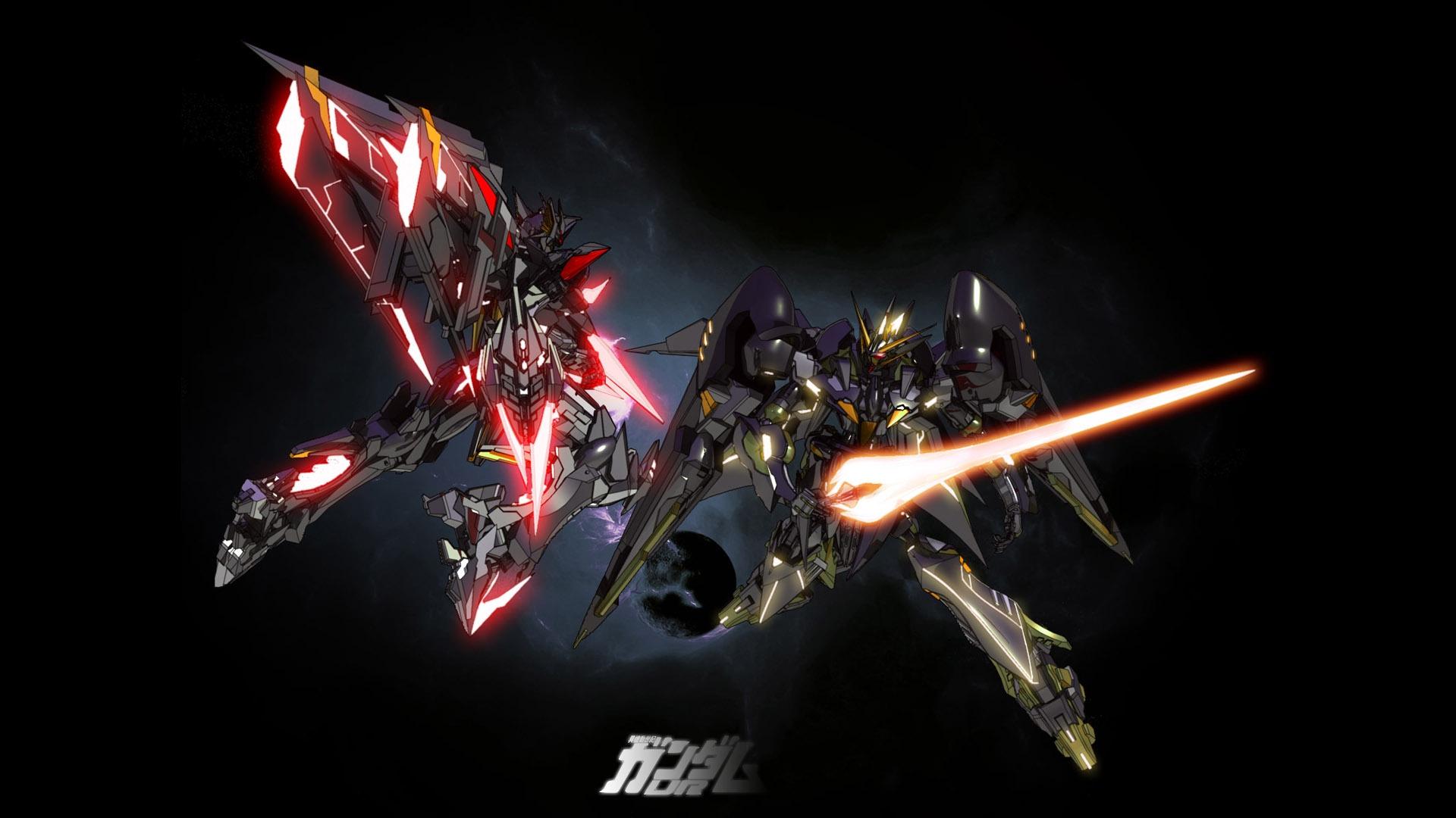 1920x1080 beam saber black Uranus vs Sariel Gundam