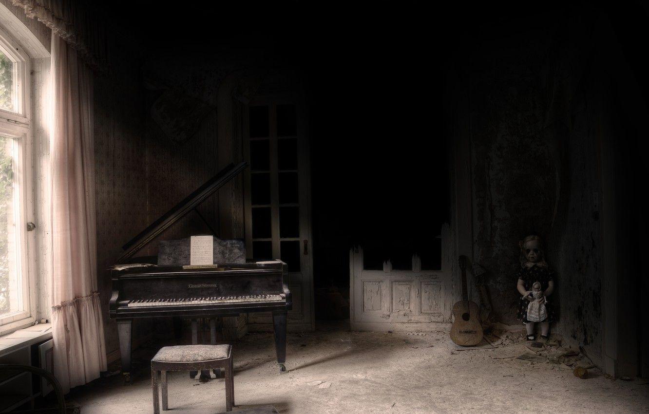 1332x850 Piano and Guitar Wallpaper
