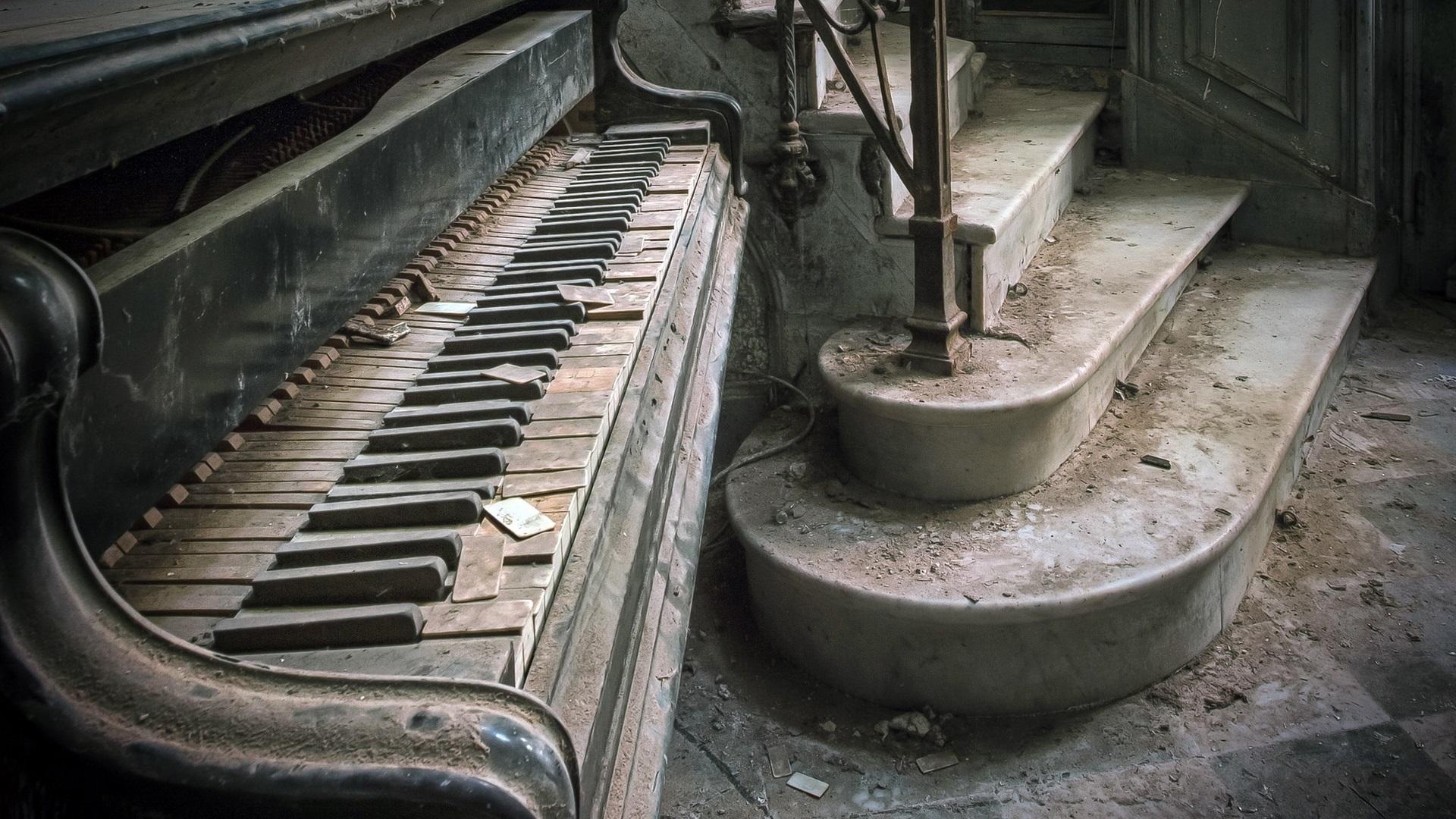 1920x1080 Wallpaper Piano, dust, ruins 1920x1200 HD Picture, Image