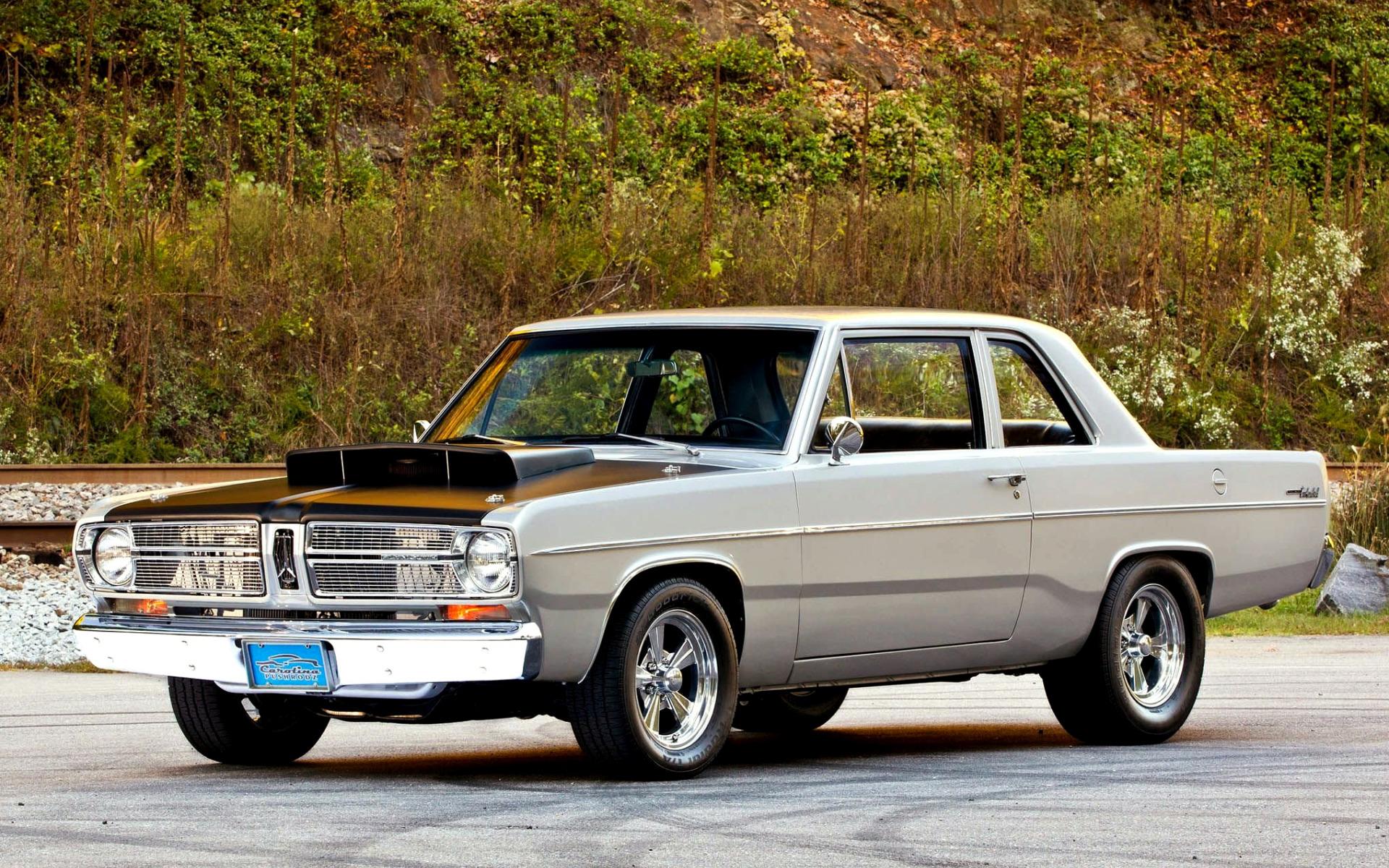 1920x1200 Download wallpaper Plymouth Duster, front view, blue coupe, retro cars, american cars, Plymouth for desktop with resolution 1920x1200. High Quality HD picture wallpaper