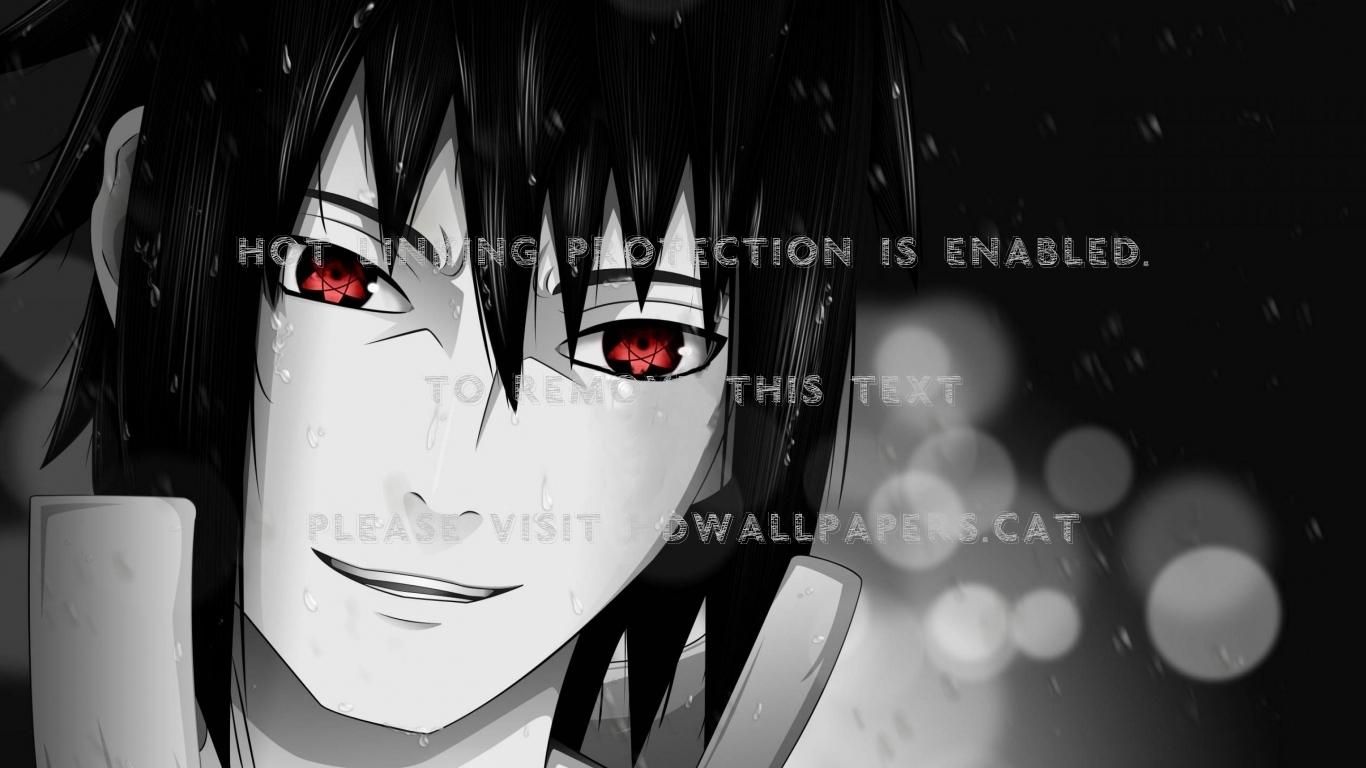 1366x768 sasuke uchiha sharingan naruto anime