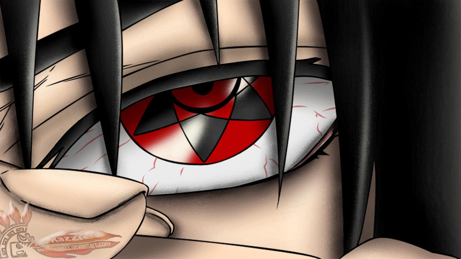 sasuke uchiha mangekyou sharingan wallpaper