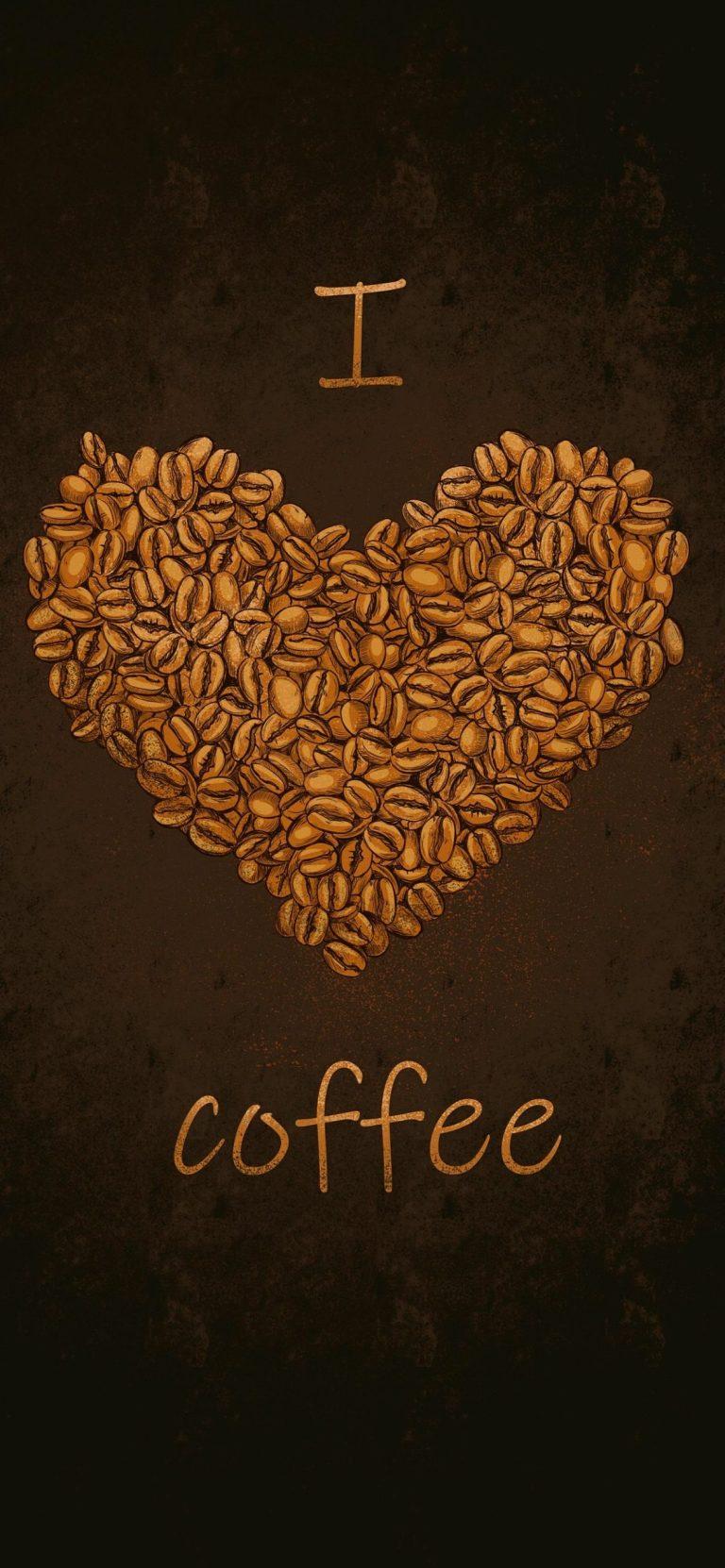 768x1662 I Love Coffee iPhone Ultra HD OLED Wallpaper