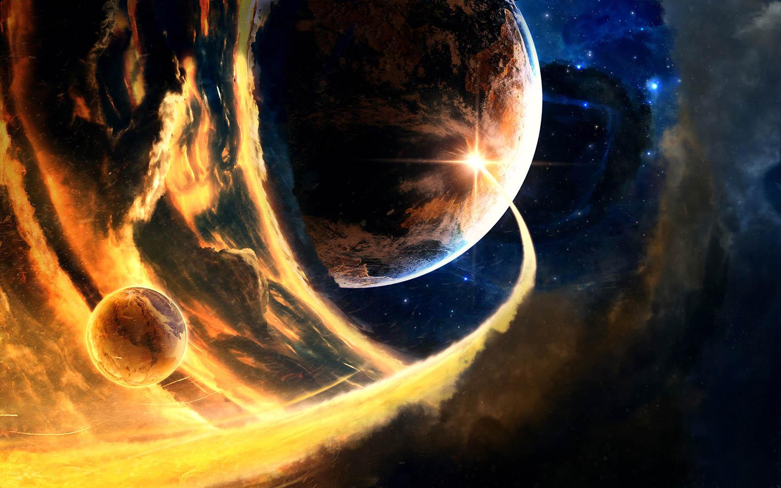 1600x1000 Best Wallpaper: Planets In Space Wallpaper