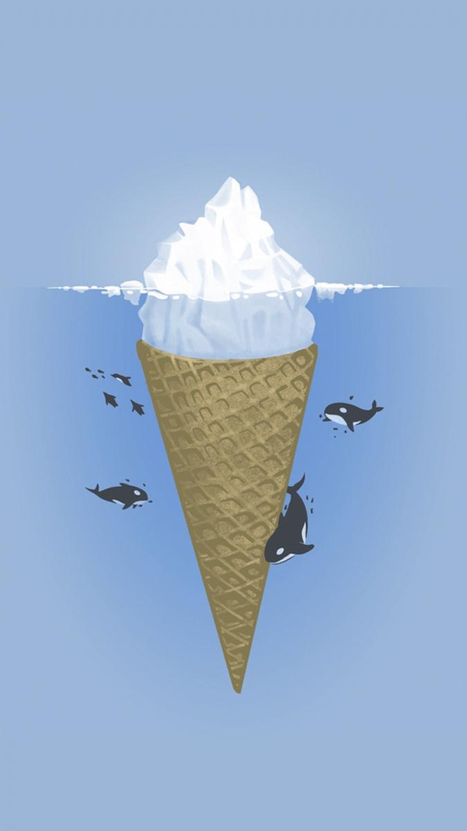 675x1200 Minimal Iceberg And Whales IPhone Wallpaper Wallpaper : IPhone Wallpaper
