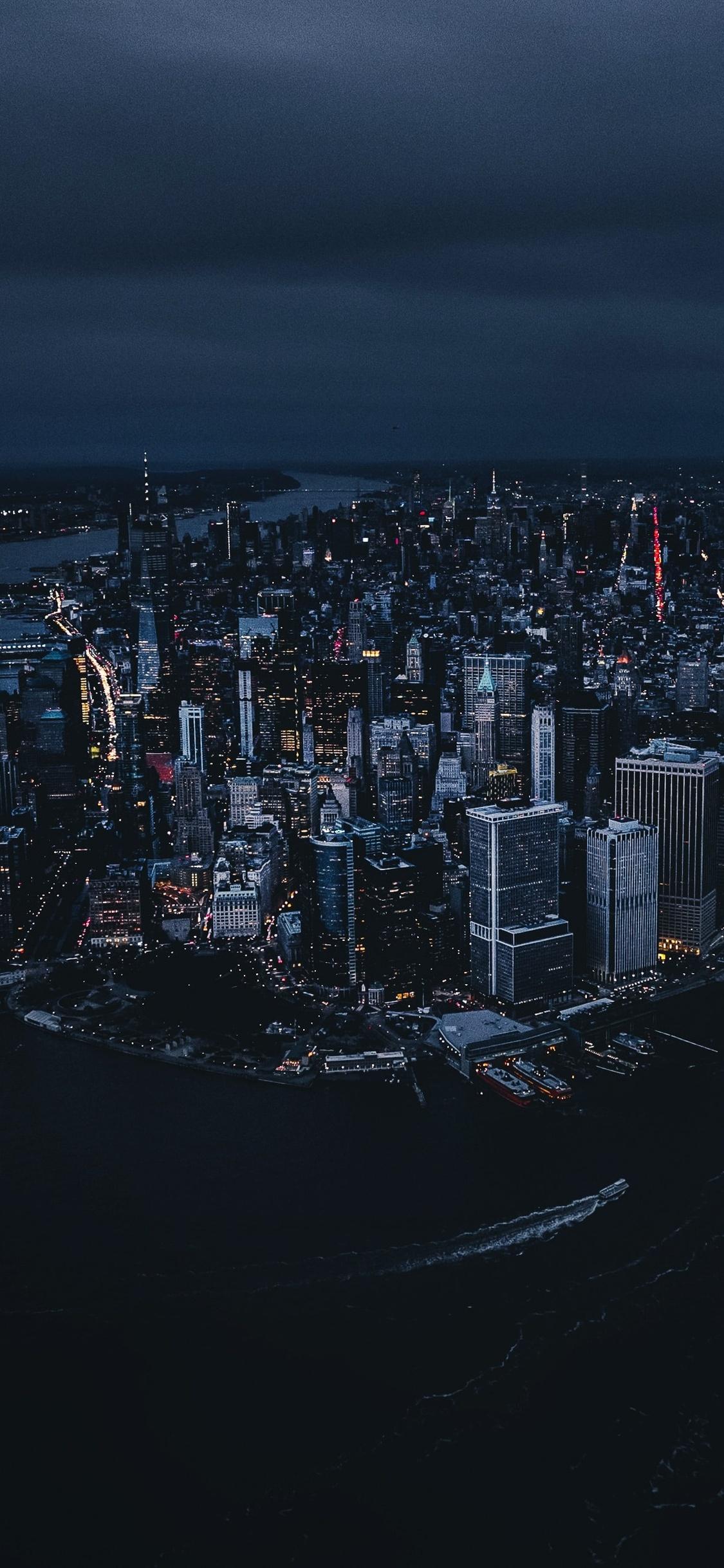 1125x2436 NY United States Above The Big Apple iPhone XS, iPhone iPhone X HD 4k Wallpaper, Image, Background, Photo and Picture