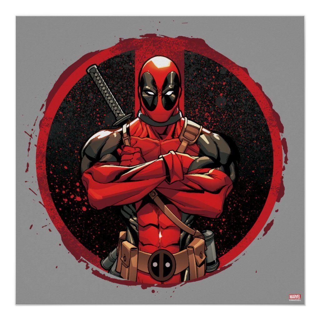 1024x1024 Deadpool in Paint Splatter Logo Poster, 24 x 24. Superhero wallpaper, Deadpool art, Marvel artwork