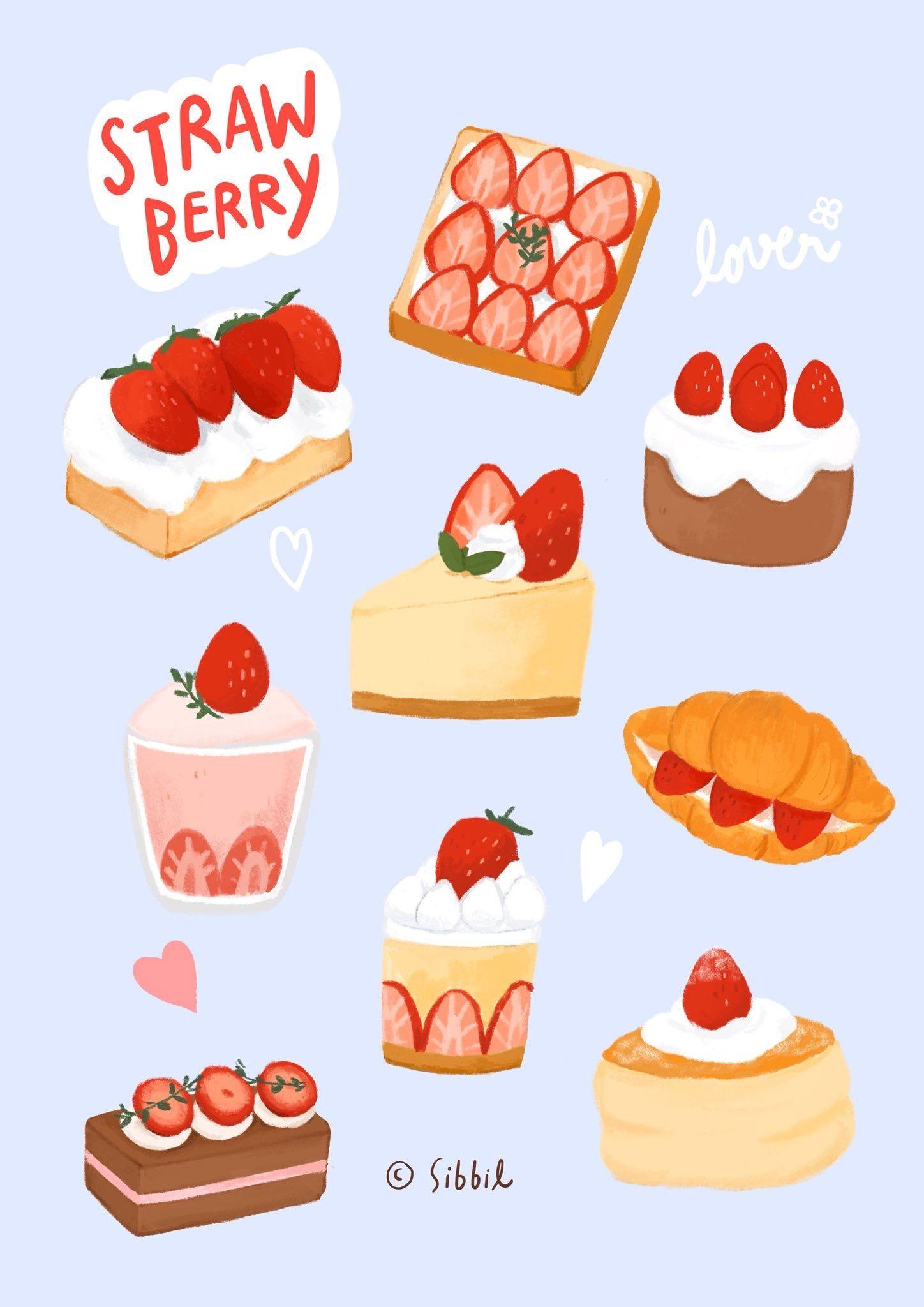 Dessert Drawing Wallpapers - Top Free Dessert Drawing Backgrounds ...