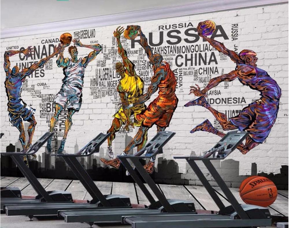 1000x788 Custom photo 3D wallpaper Basketball dunk master graffiti brick wall painting 3D wall room murals wallpaper for walls 3 d. mural wallpaper for walls. photo 3D wallpaper3D wallpaper