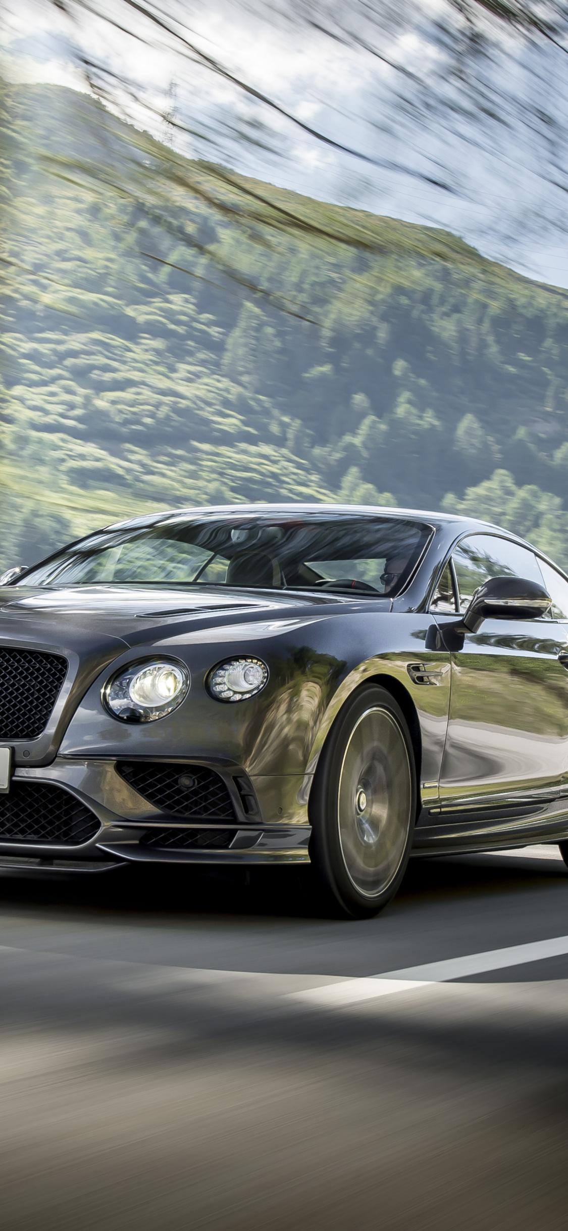 1125x2436 Bentley Continental GT, sports car, motion blur wallpaper, 5000x HD image, picture, a9d2bd56