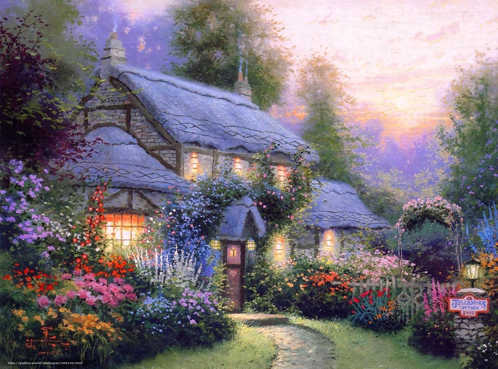 1600x1187 Computer Summer Cottage Wallpaper