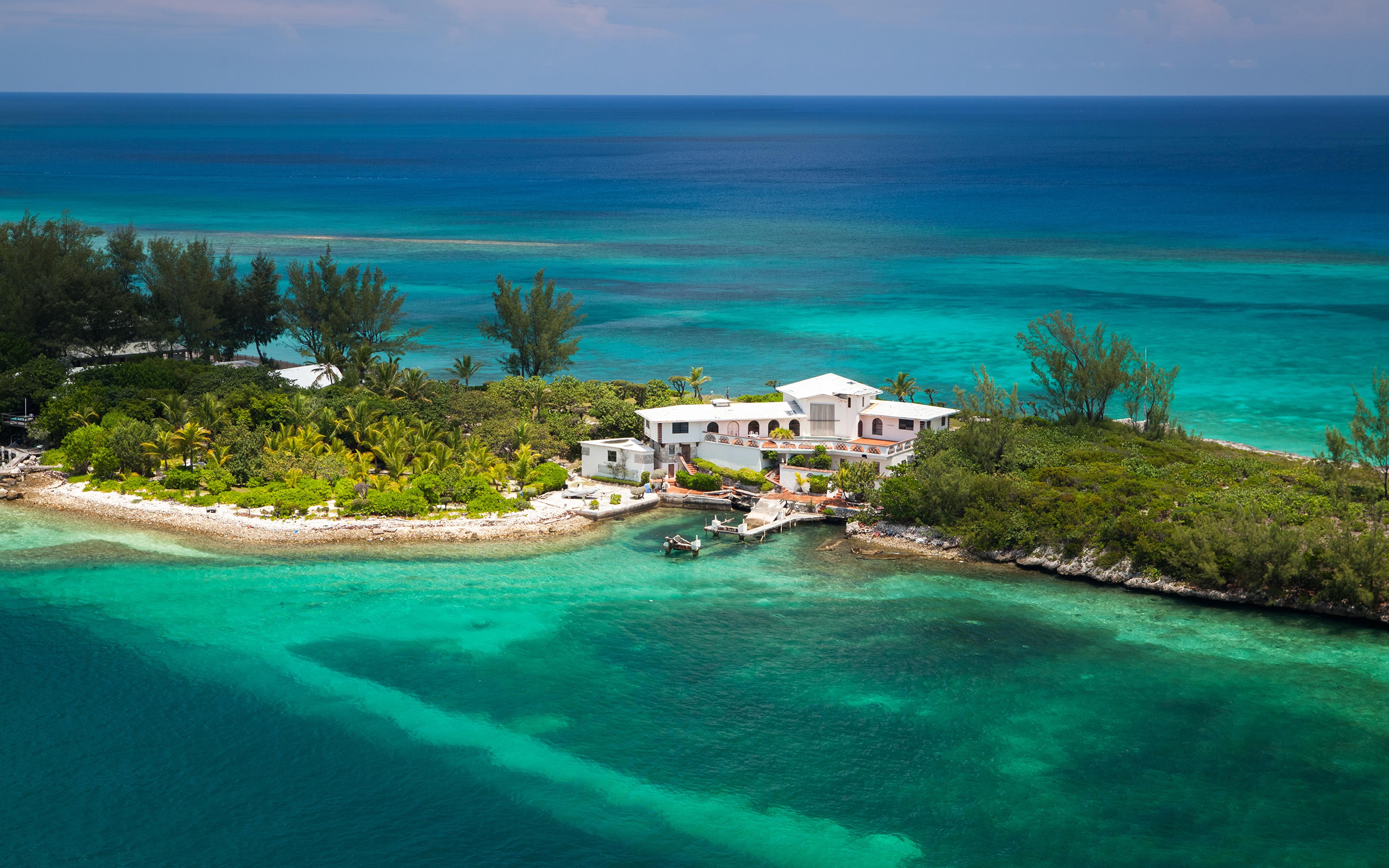 3840x2400 Wallpaper Spa town Nassau Bahamas Nature Tropics Coast 3840x2400