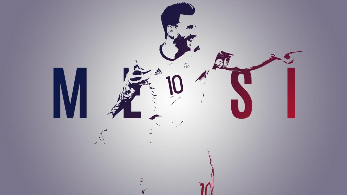 1366x768 Download 1366x768 Lionel Messi, Artwork Wallpaper for Laptop, Notebook