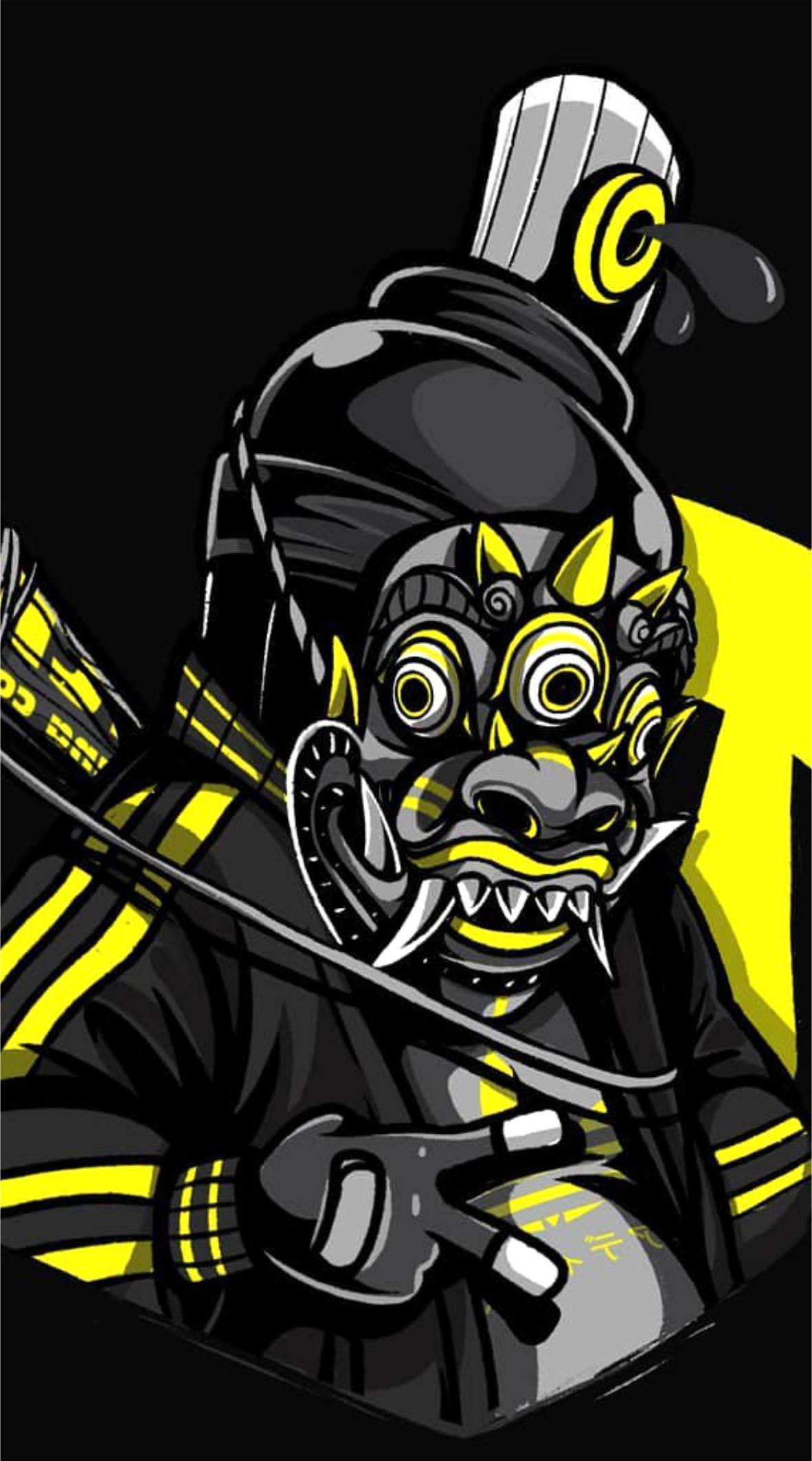 1182x2126 Background Graffiti Samurai Wallpaper HD for Android