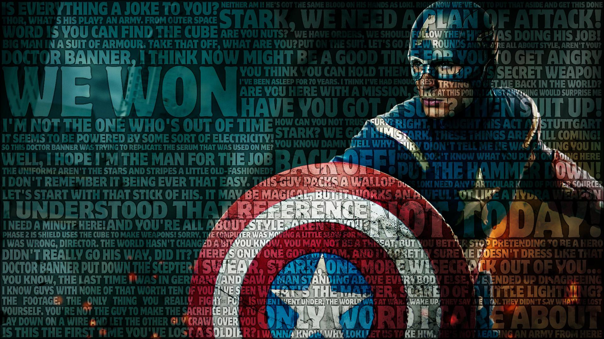 1920x1080 Captain America Avengers Typography Wallpaper Wallpaper Marvel Quotes HD Wallpaper