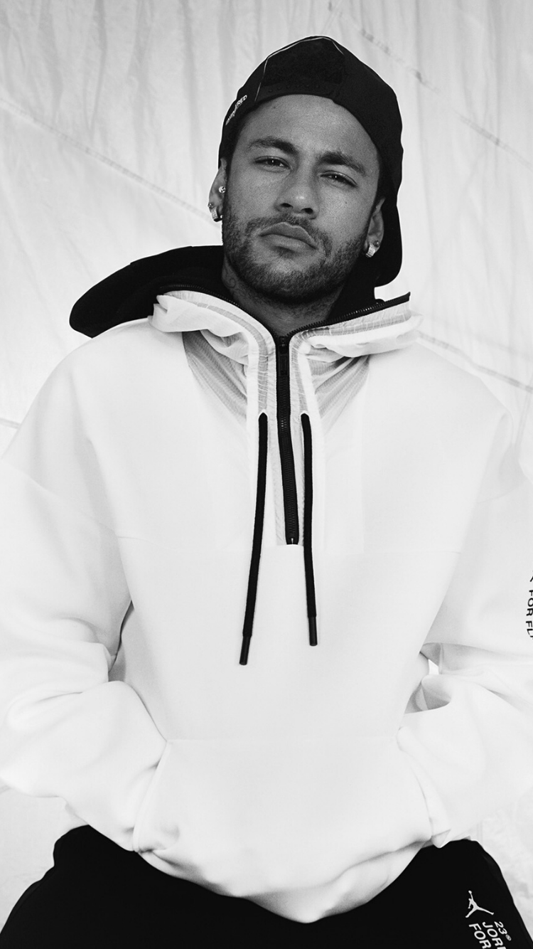 750x1334 Neymar Jr Screensaver iPhone Wallpaper HD Black White Engineered Jordan Jacket HD Wallpaper