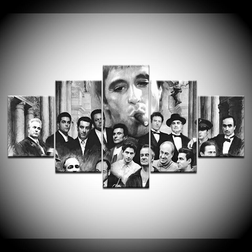 960x960 Canvas Painting Godfather Goodfellas Scarface Sopranos Collage Godfather Goodfellas Scarface Sopranos