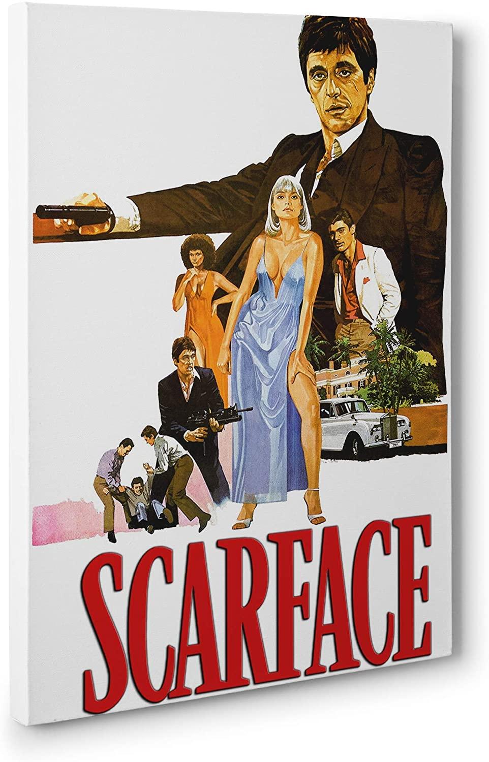 962x1500 OneCanvas Scarface AL Pacino Canvas Print Poster Painting Photo Wall Art ( 12x18in. Small): Posters & Prints