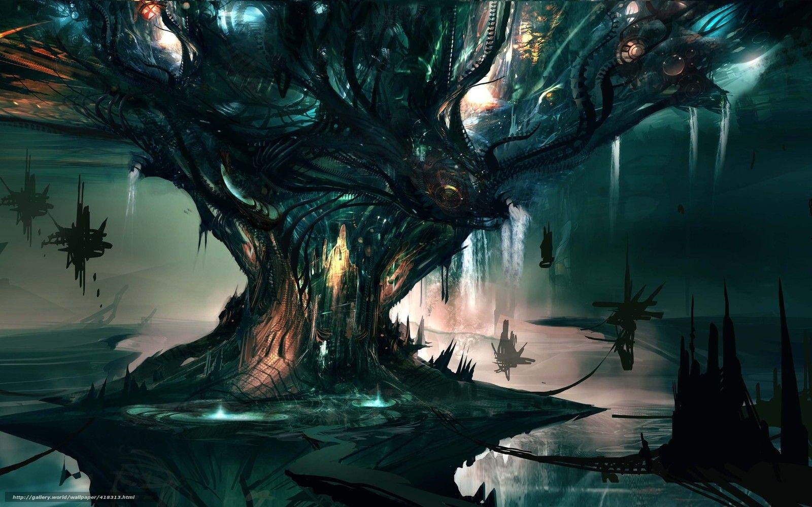 1600x1000 Tree City Wallpaper, HD Tree City Background