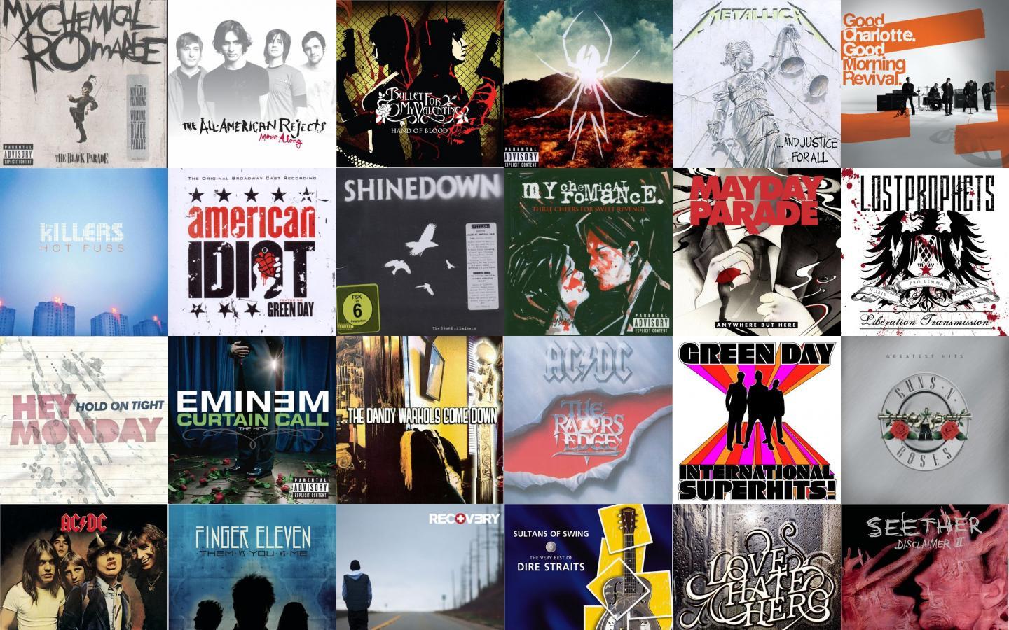 1440x900 My Chemical Romance The Black Parade All American Rejects Wallpaper « Tiled Desktop Wallpaper