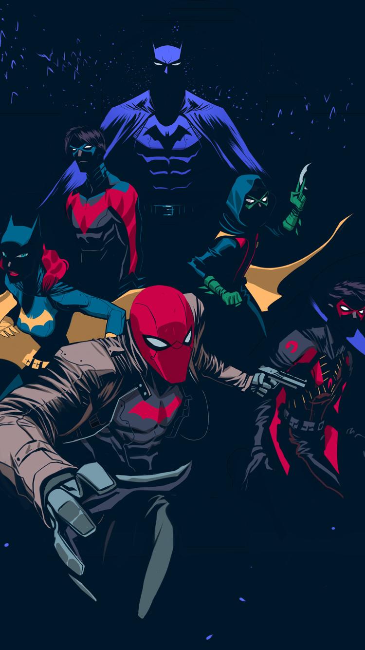 750x1334 Batman Family Minimalist iPhone iPhone 6S, iPhone 7 Wallpaper, HD Minimalist 4K Wallpaper, Image, Photo and Background