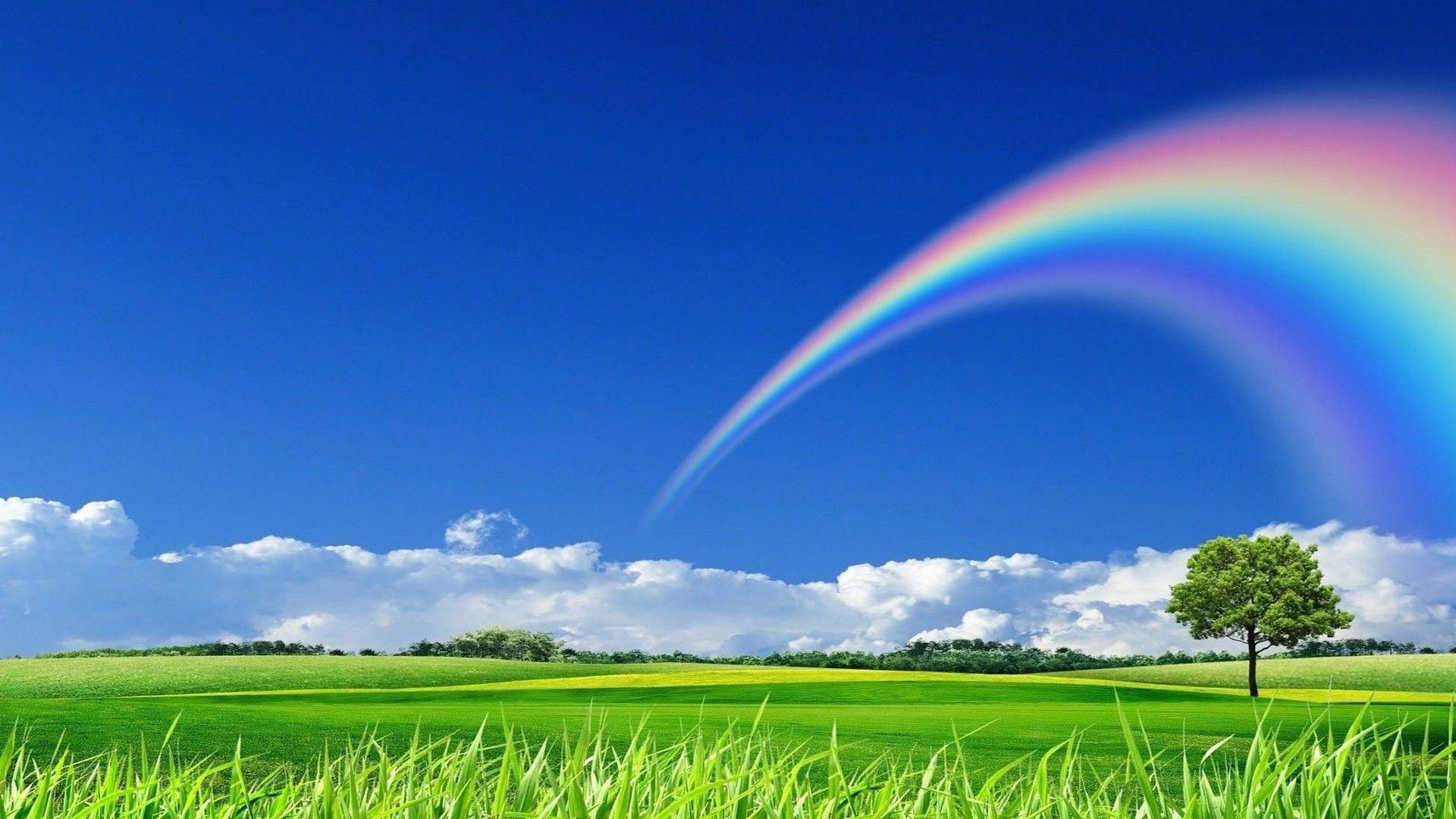 1920x1080 Blue Sky And Rainbow
