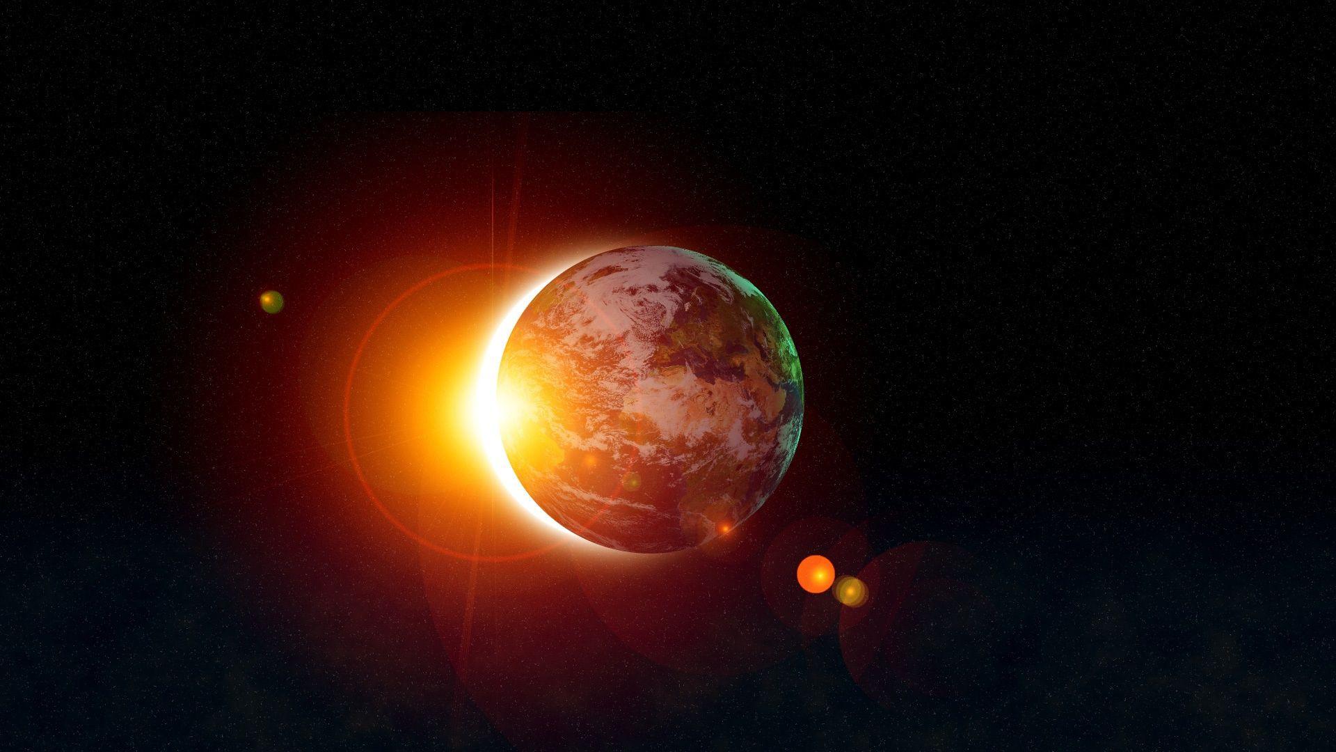 1920x1080 Solar eclipse, Eclipse, Galaxy art